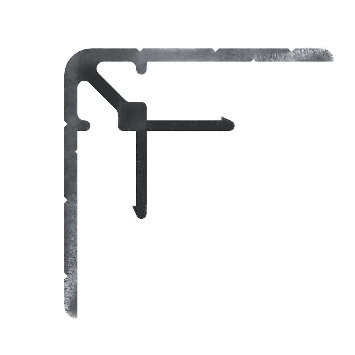 1/4" Aluminum Double Angle, 10 Feet Length