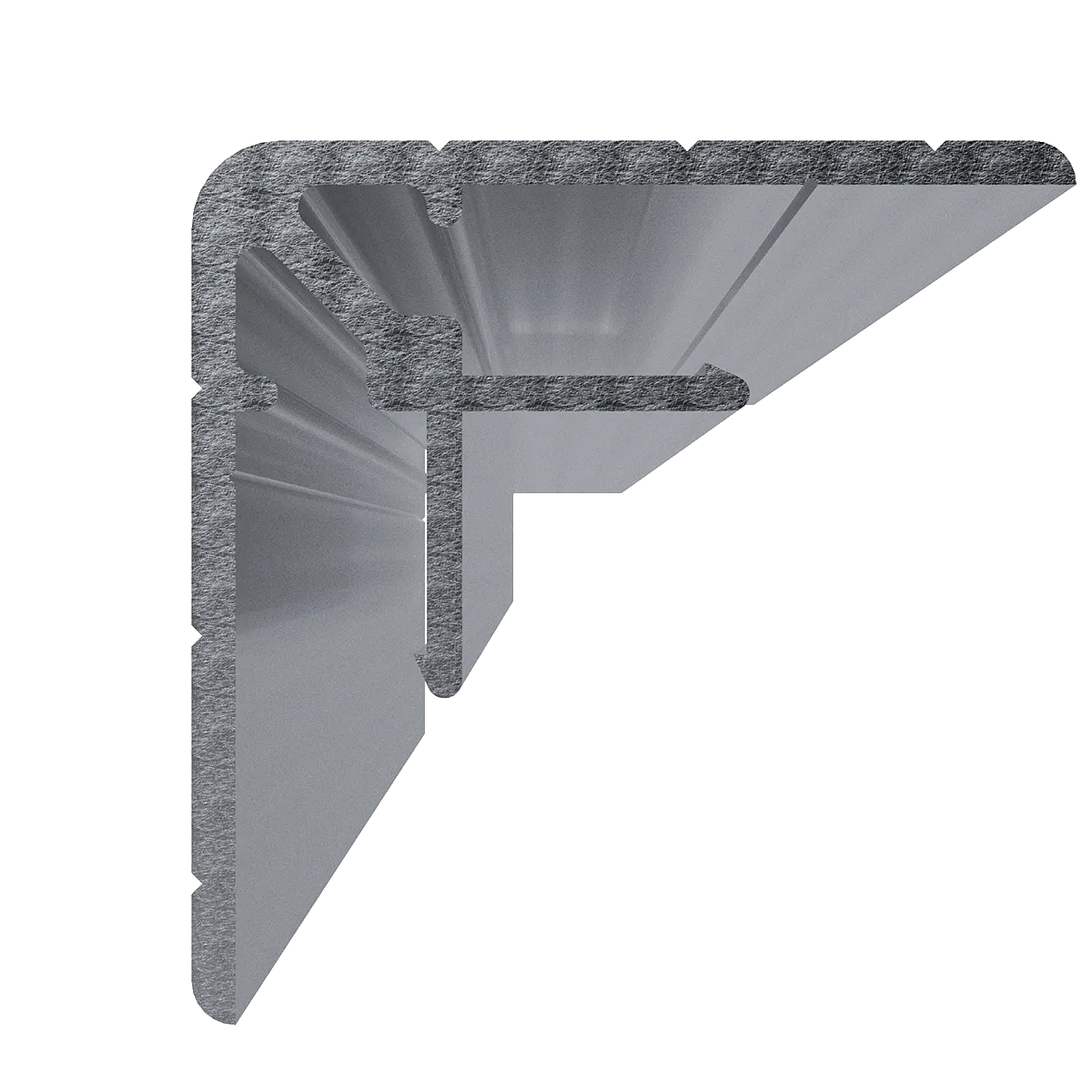 1/4" Aluminum Double Angle, 10 Feet Length