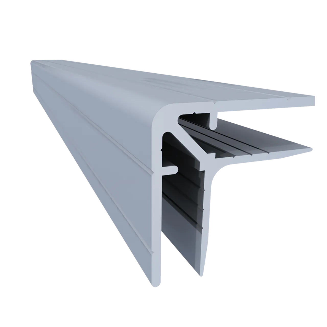 1/4" Aluminum Long Leg Double Angle, 10 Feet Length