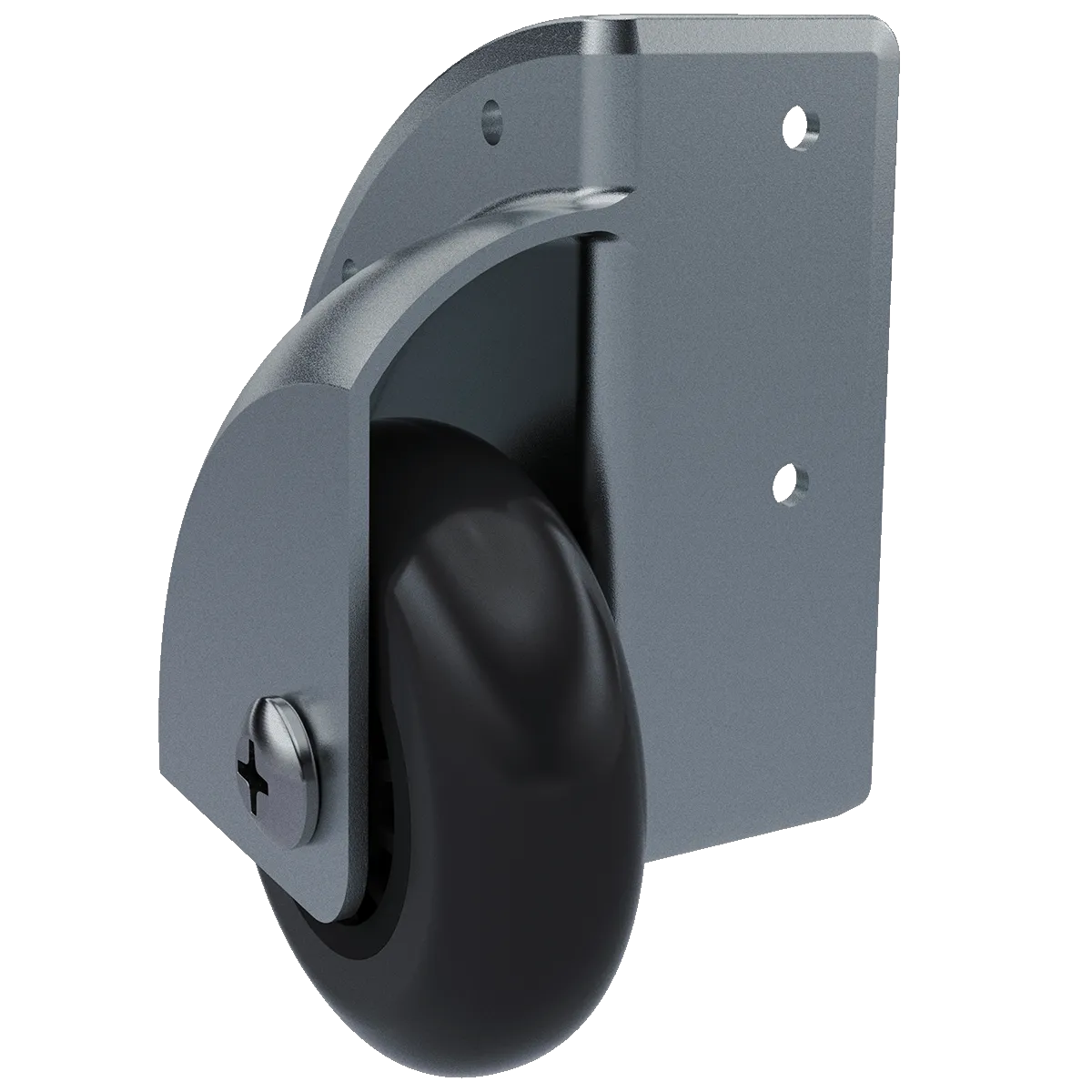 3" Silver Corner Caster - External Mount