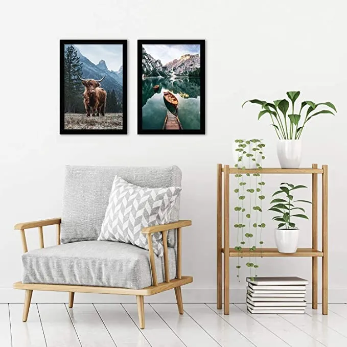 AbhiKalpya Art Studio A3 Size Photo Frame For Document, Quote,Certificate Wall Hanging Picture Frame For Home and Office Wall Decoration,12x18 inch, Black (Set of 3) (EMPTY FRAME)