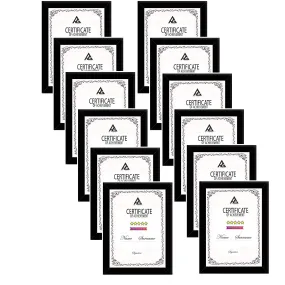 AG Crafts Wood A4 (13.75"X9.75") Picture Photo & Document Frames -0012 (Black), Wall Mount