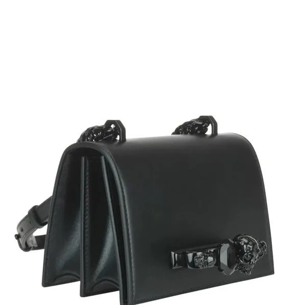 Alexander McQueen Skull Jewel Embellished Crossbody Bag