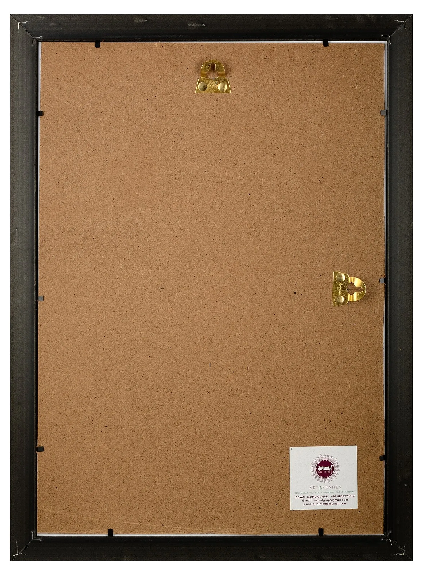 ANMOL ART & FRAMES Synthetic Handcrafted Photo Frame - A3 (35 cm x 37 cm x 1.5 cm, Black, ACAZ001000)
