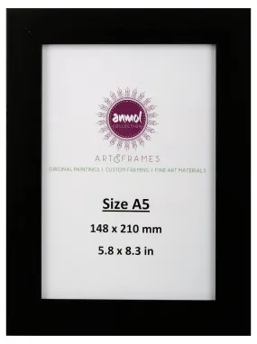 ANMOL ART & FRAMES Synthetic Handcrafted Photo Frame - A5 (26 cm x 29.5 cm x 1.5 cm, Black, ACAZ001002)