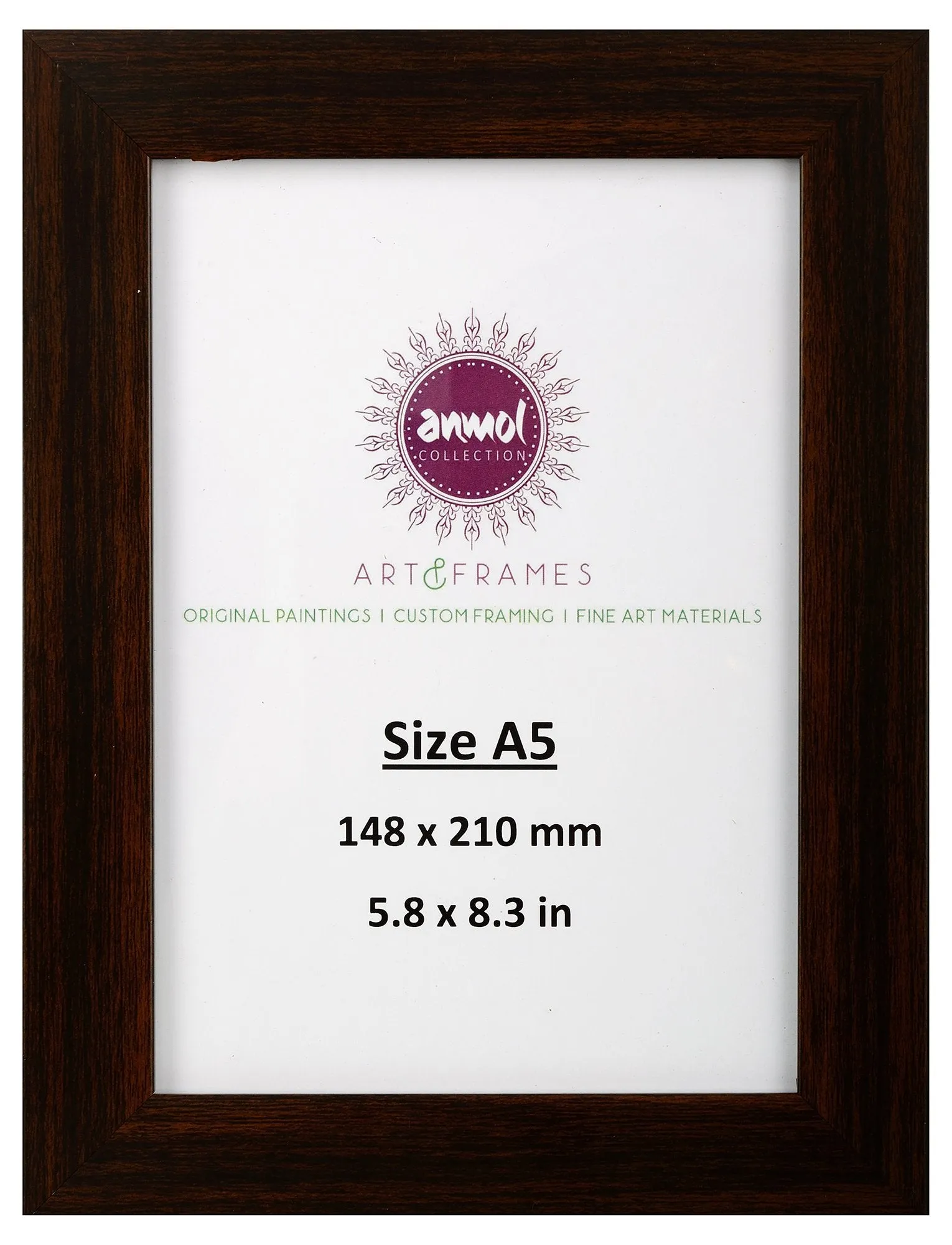 ANMOL ART & FRAMES Synthetic Handcrafted Photo Frame - A5 (26 cm x 29.5 cm x 1.5 cm,Brown, ACAZ001005)