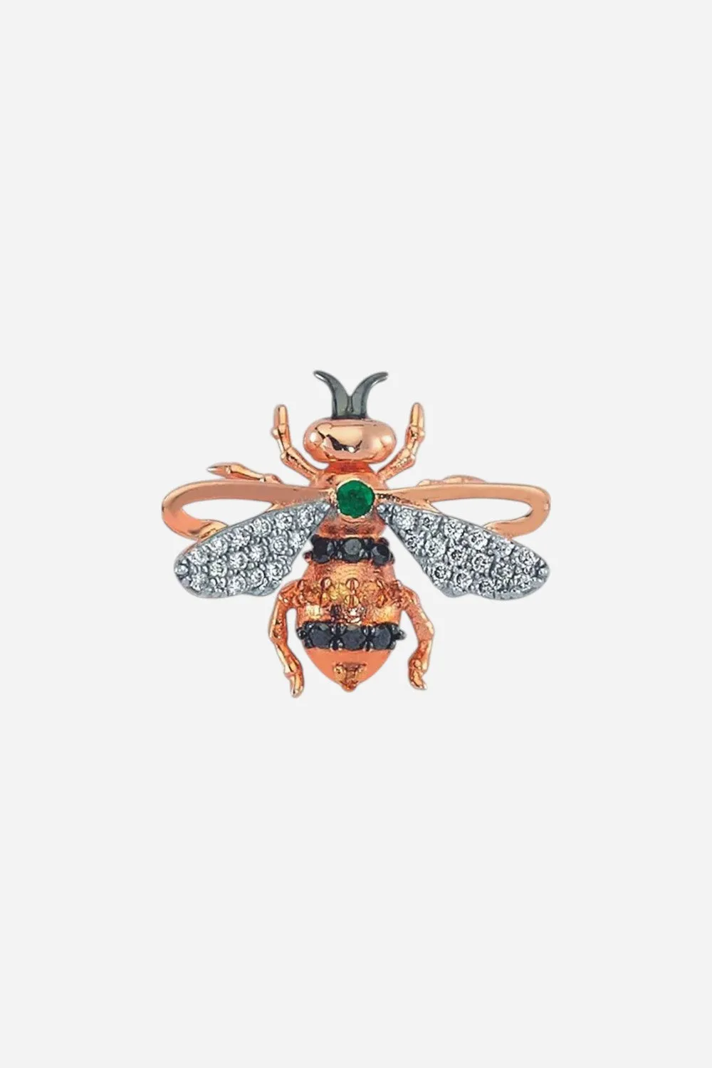 Bee Goddess Queen Bee Mellona Rose Gold & Diamond Single Earring