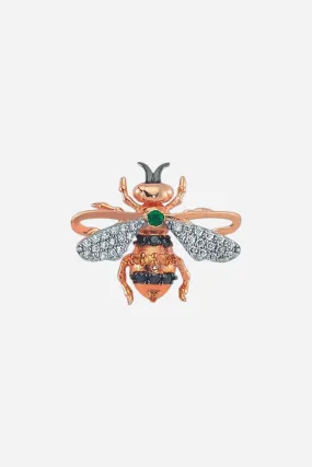 Bee Goddess Queen Bee Mellona Rose Gold & Diamond Single Earring