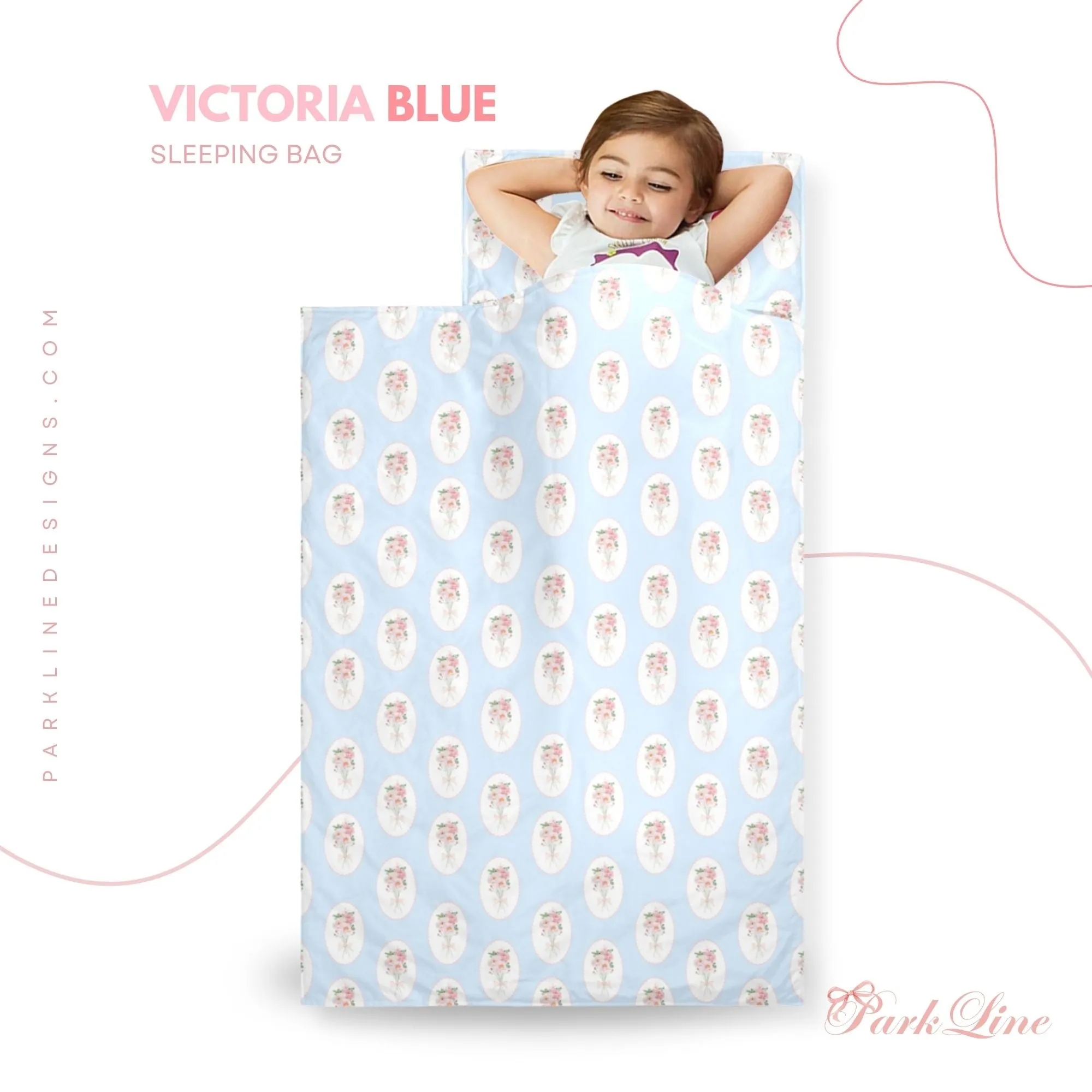 Bella Blue Kids' Long Sleeping Bag | A Catchy Blend of Comfort & Style | Lightweight and Durable Sleeping Bag for Kids