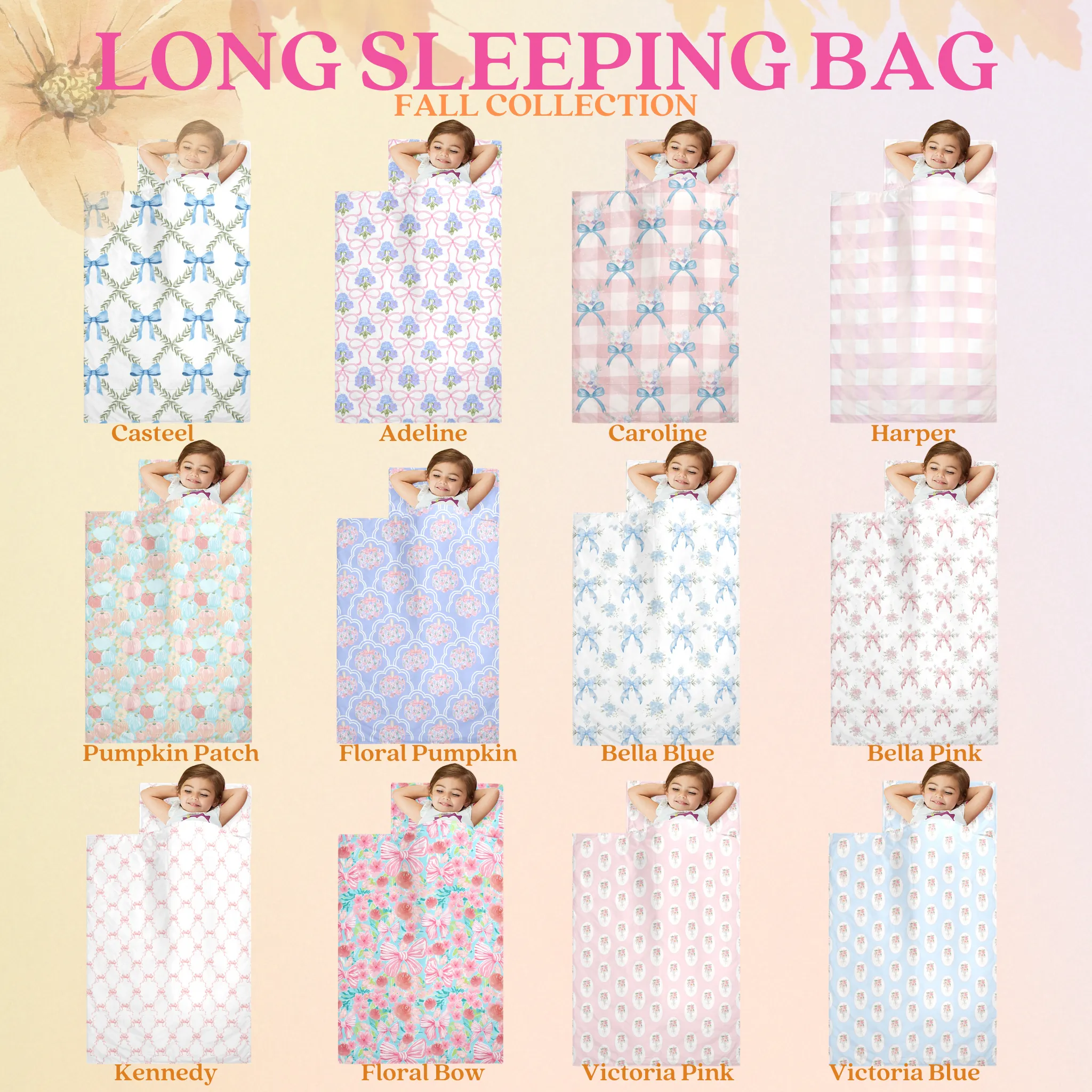 Bella Blue Kids' Long Sleeping Bag | A Catchy Blend of Comfort & Style | Lightweight and Durable Sleeping Bag for Kids