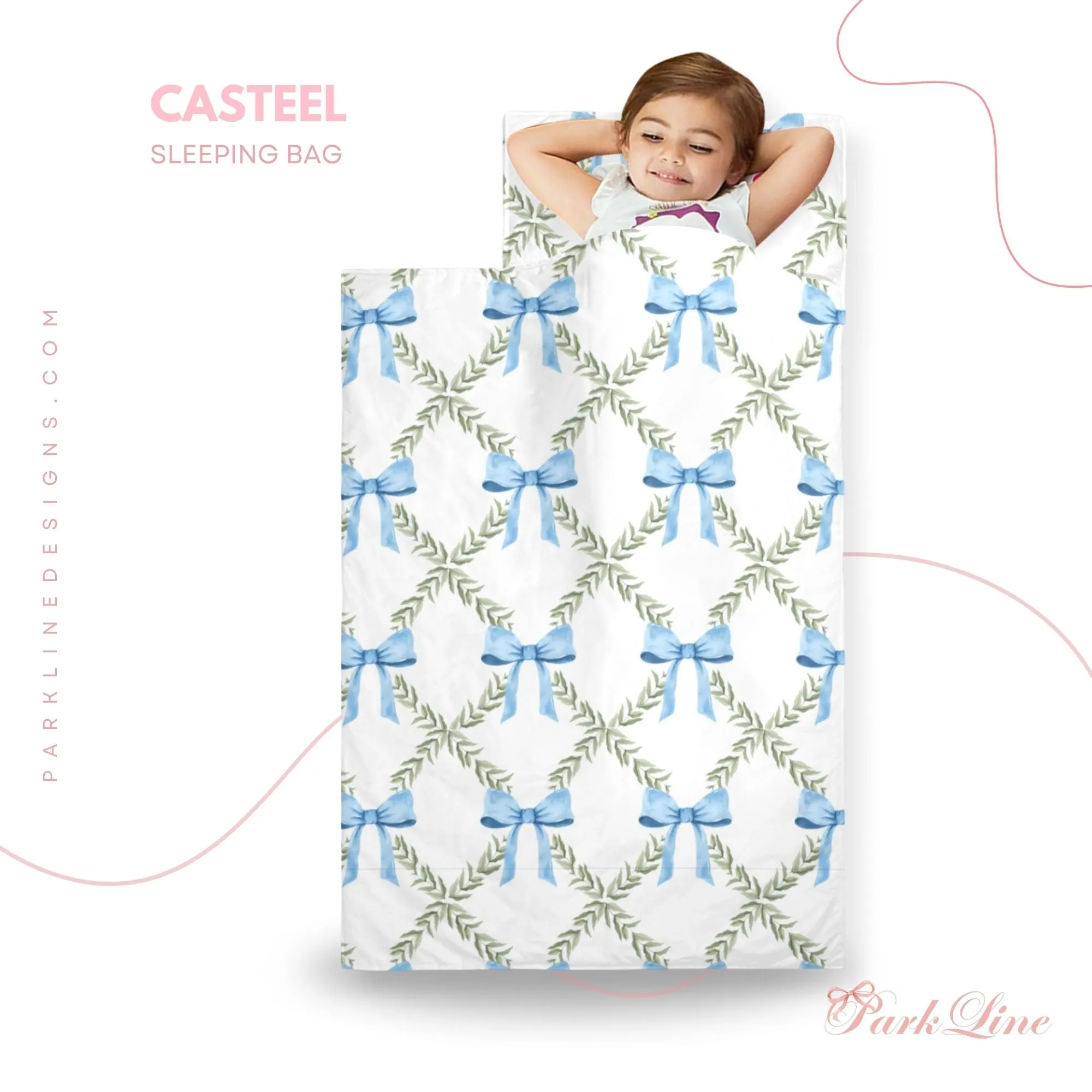 Bella Blue Kids' Long Sleeping Bag | A Catchy Blend of Comfort & Style | Lightweight and Durable Sleeping Bag for Kids