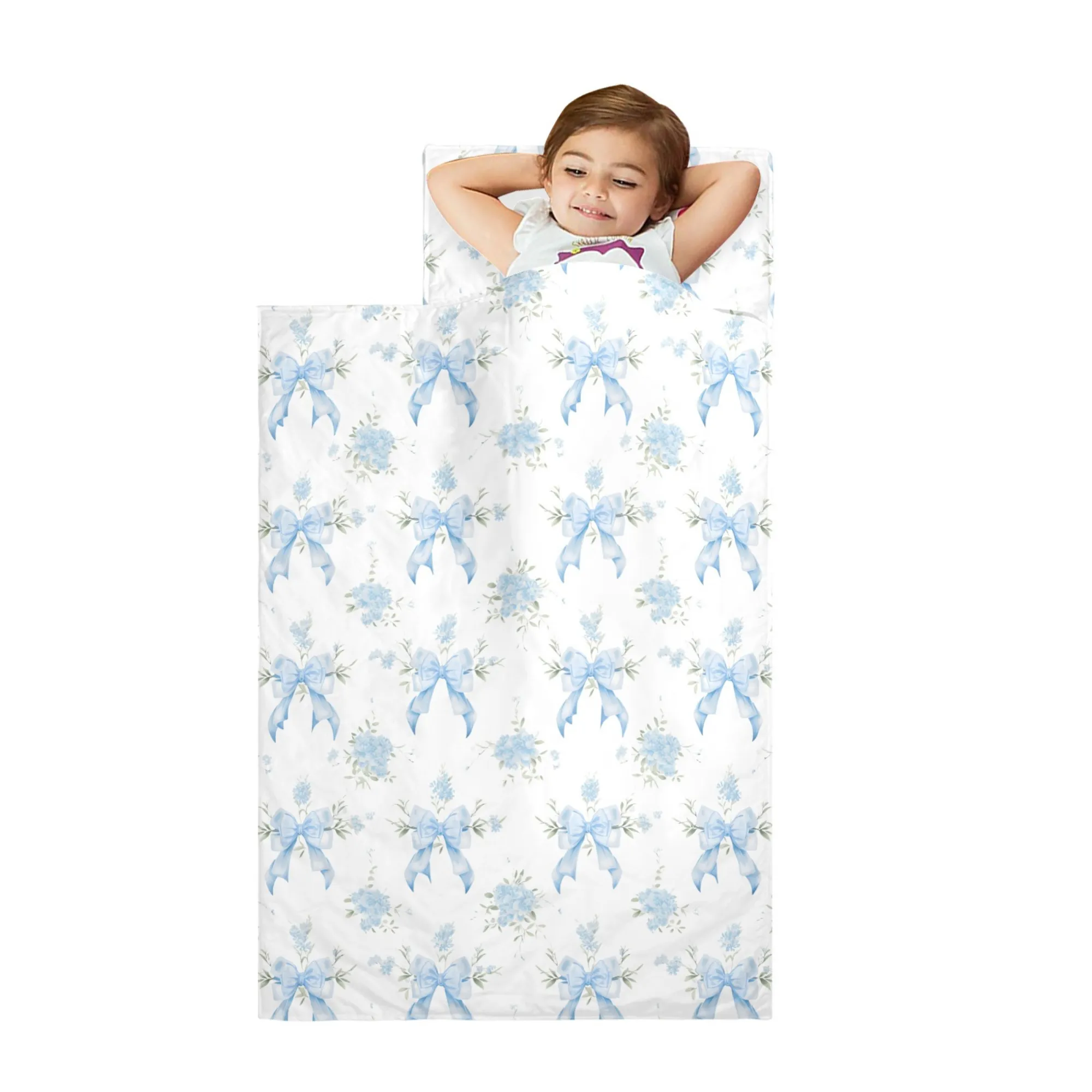 Bella Blue Kids' Long Sleeping Bag | A Catchy Blend of Comfort & Style | Lightweight and Durable Sleeping Bag for Kids
