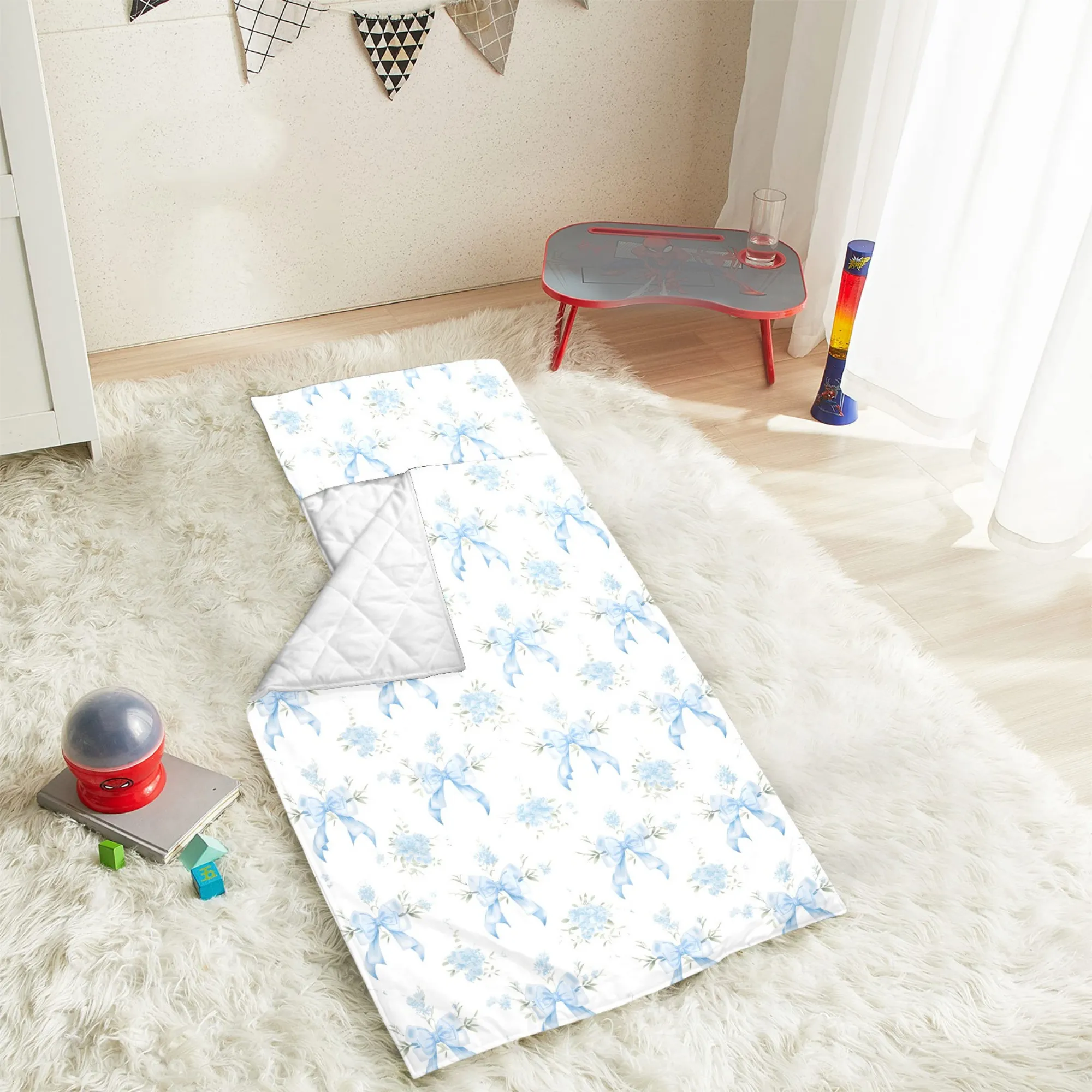 Bella Blue Kids' Long Sleeping Bag | A Catchy Blend of Comfort & Style | Lightweight and Durable Sleeping Bag for Kids