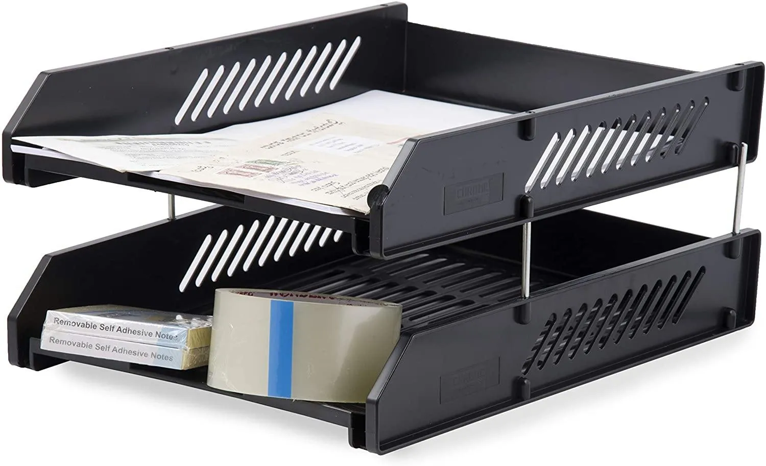CHROME DOUBLE DOCUMENT TRAY