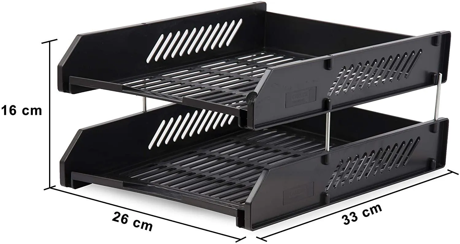 CHROME DOUBLE DOCUMENT TRAY