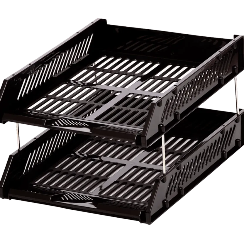 CHROME DOUBLE DOCUMENT TRAY