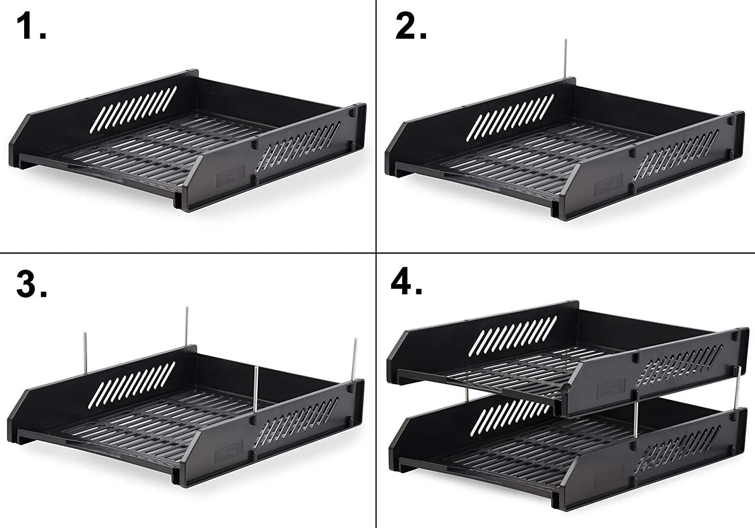 CHROME DOUBLE DOCUMENT TRAY