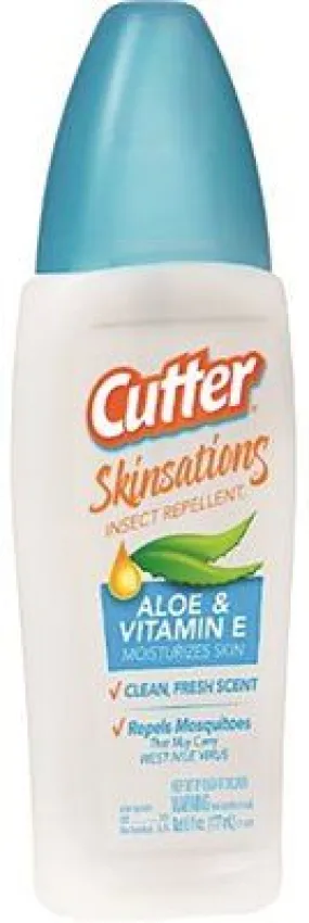 Cutter Skinsations Insect Repellent Pump Spray' 7% Deet' 6 Oz.