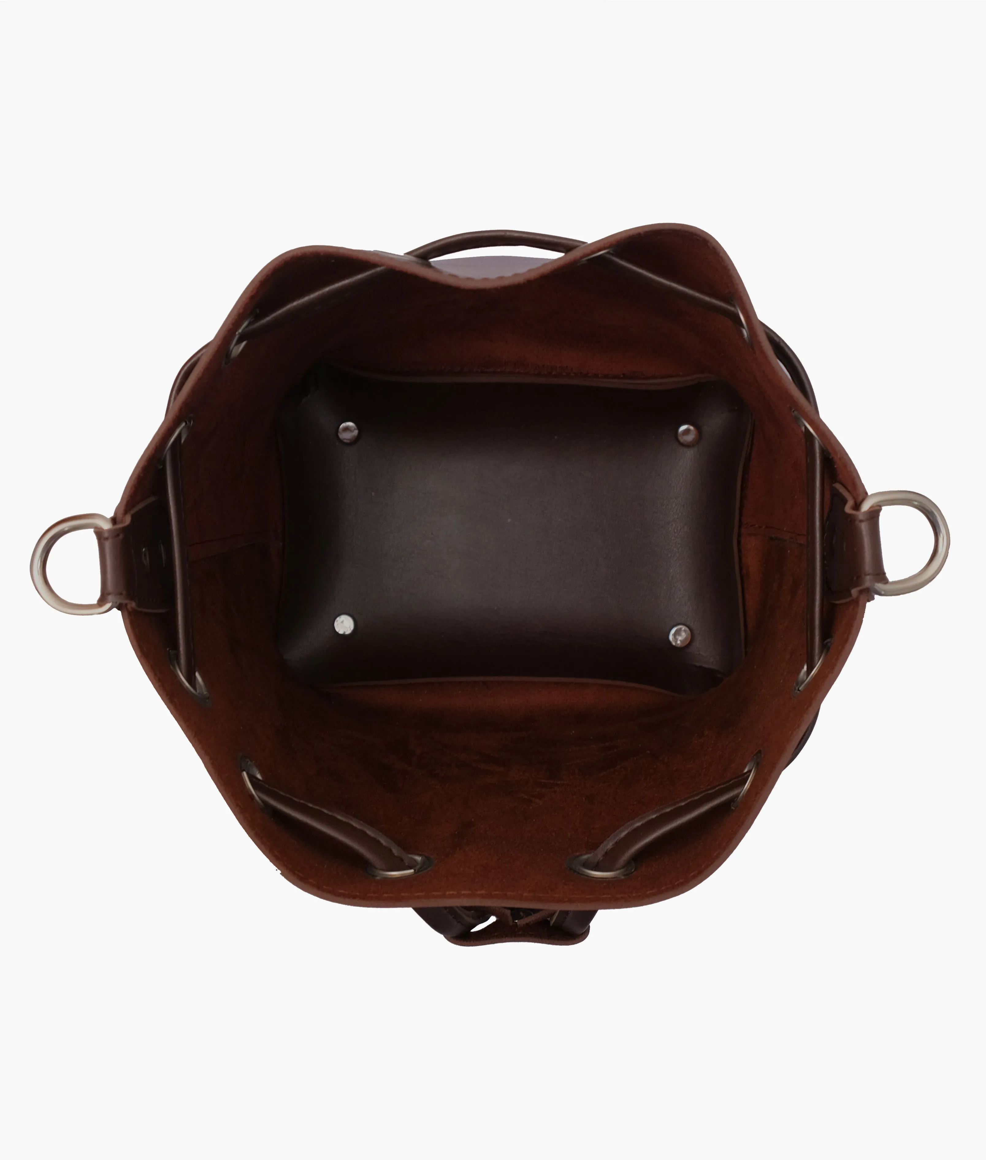 Dark brown bucket bag