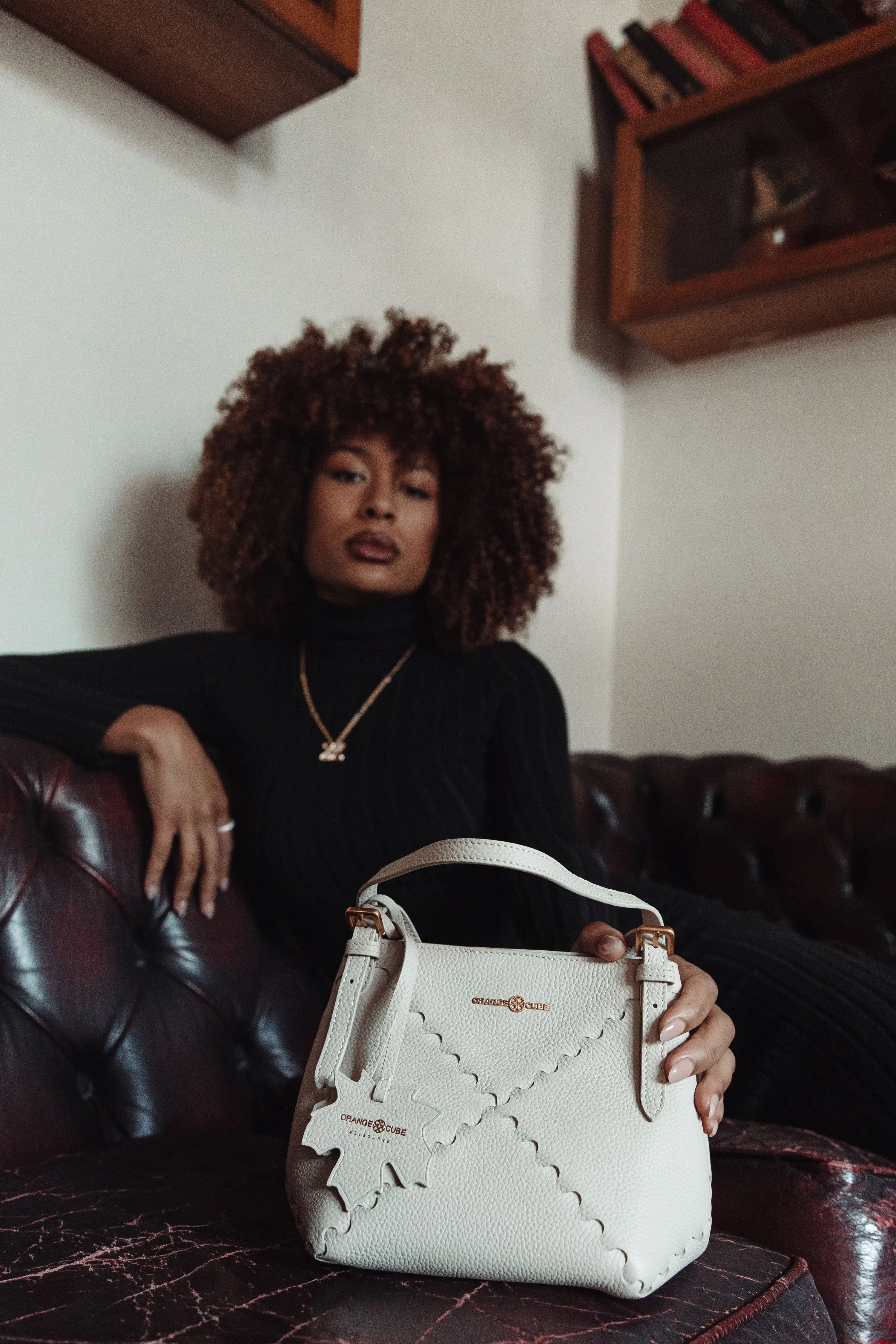 Dusk Mosaic Mini Tote Bag - Cream