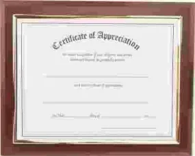Executive Plaque Plastic 13 X 10-1/2 Mahogany