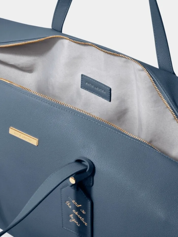Katie Loxton Soft Air Force Blue Grey Weekend Holdall Bag KLB576