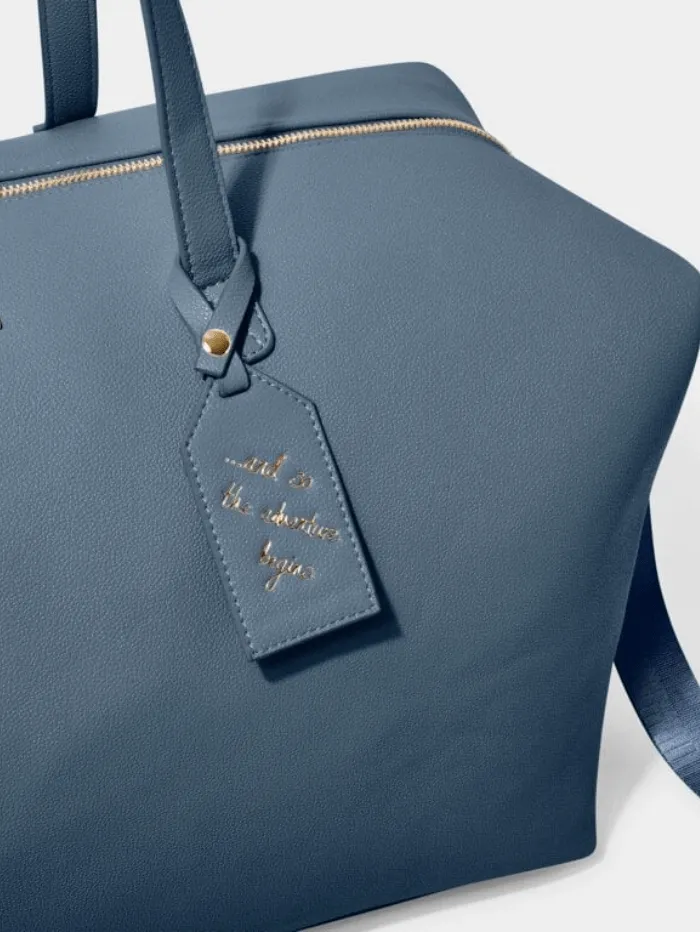 Katie Loxton Soft Air Force Blue Grey Weekend Holdall Bag KLB576