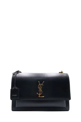 Large Sunset Bag With Gold Hardware Black