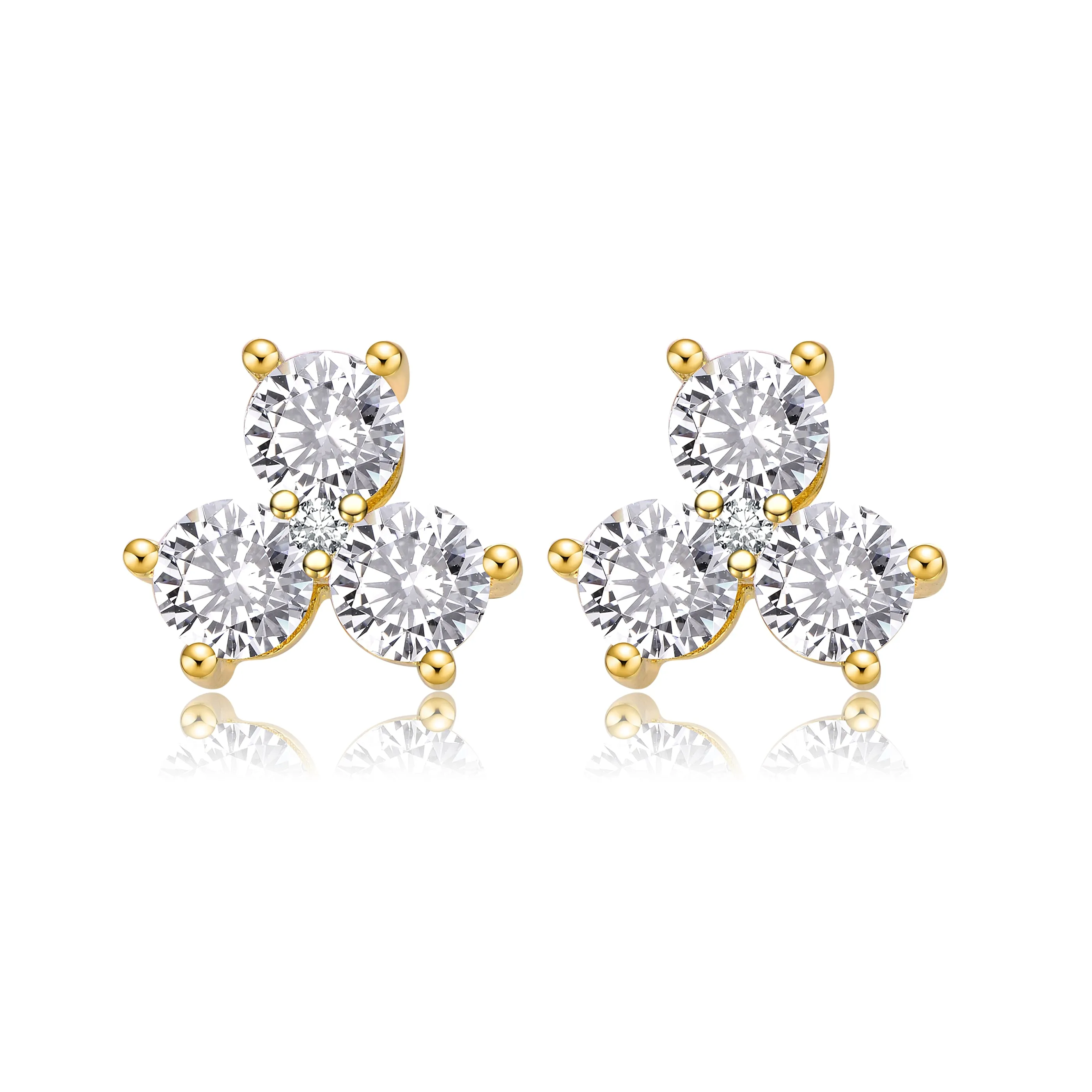 Lierre Dainty Triple CZ Earrings