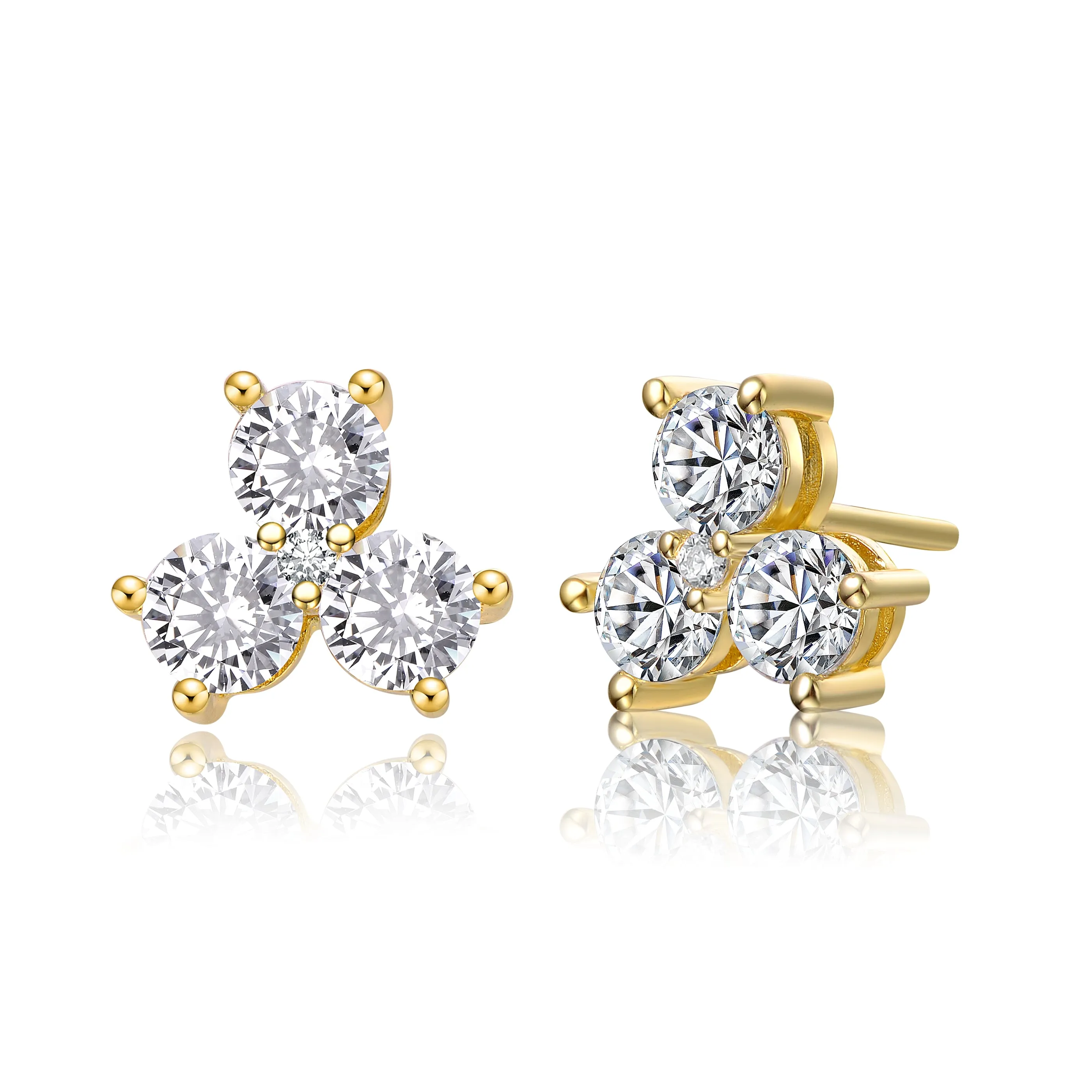 Lierre Dainty Triple CZ Earrings