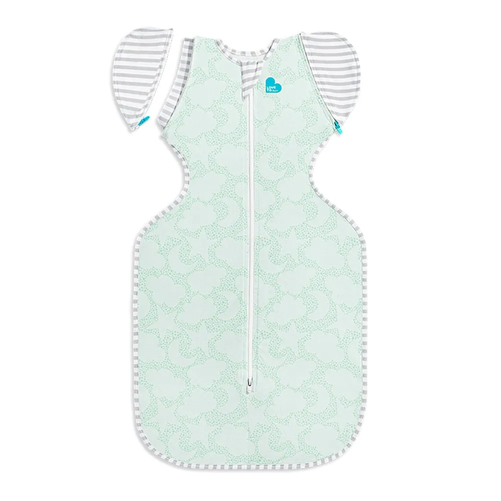 Love To Dream Swaddle UP Transition Bag Organic 1.0 TOG - Celestial Dot Mint (Medium, 13-18.5 lbs)