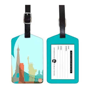 Luggage Tags Set Of 2 -  WORLD AND CITIES