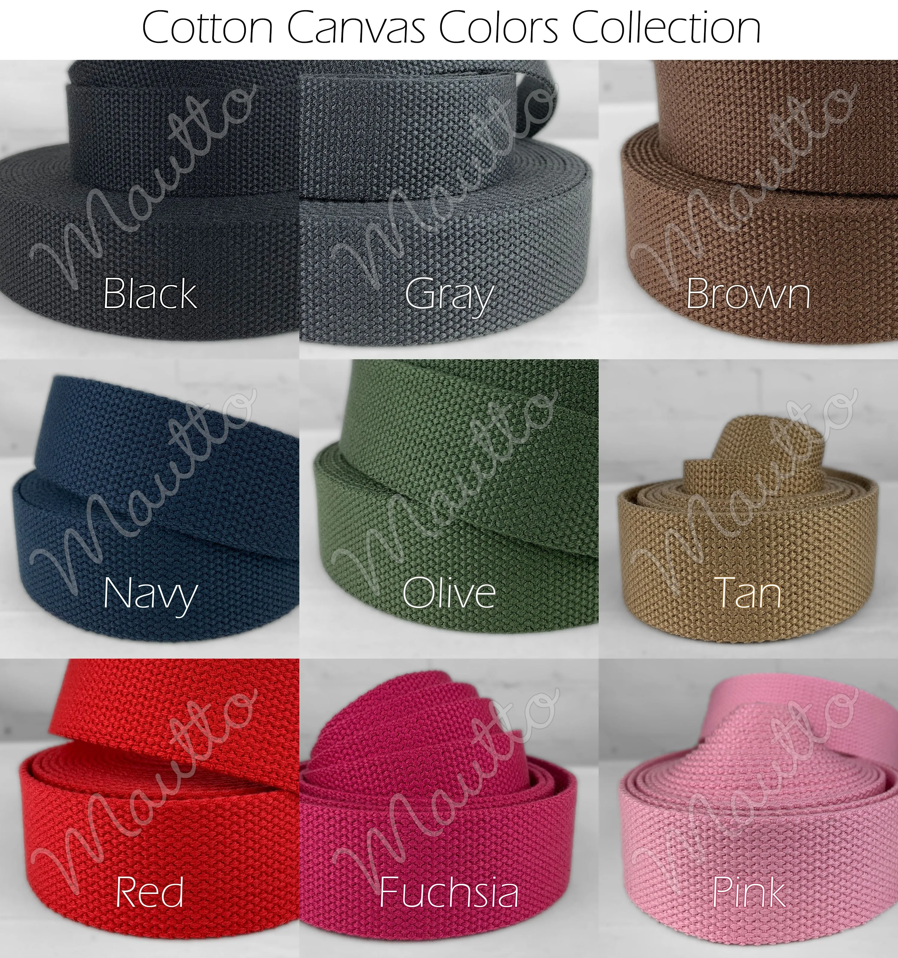 Mautto Sample Swatches for Cotton and Nylon Straps (Non-leather)