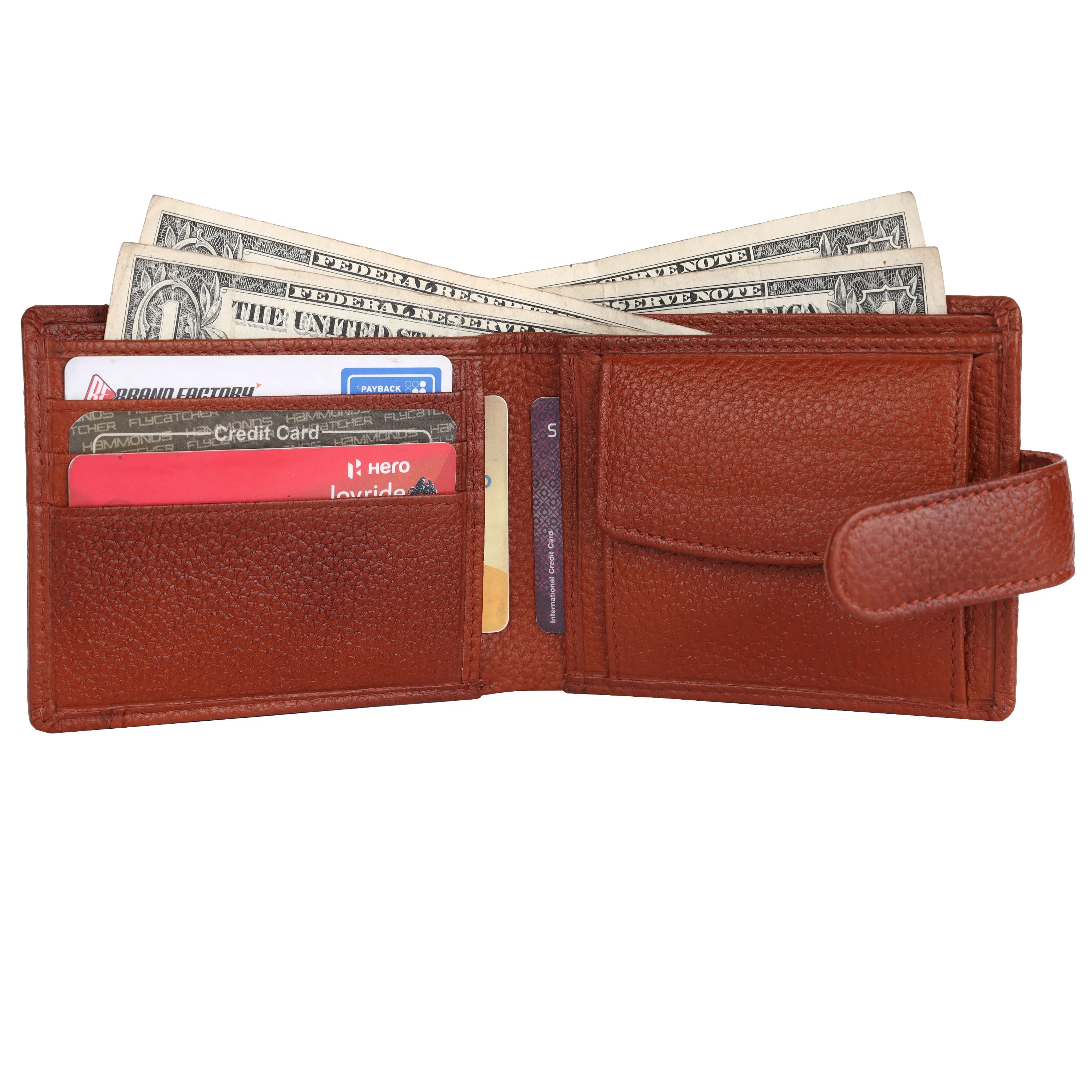 Men's Leather Wallet - 5 Card Slots, 2 Currency Pockets, RFID Protection - Perfect Gift for Valentine's, Father's Day, Birthdays