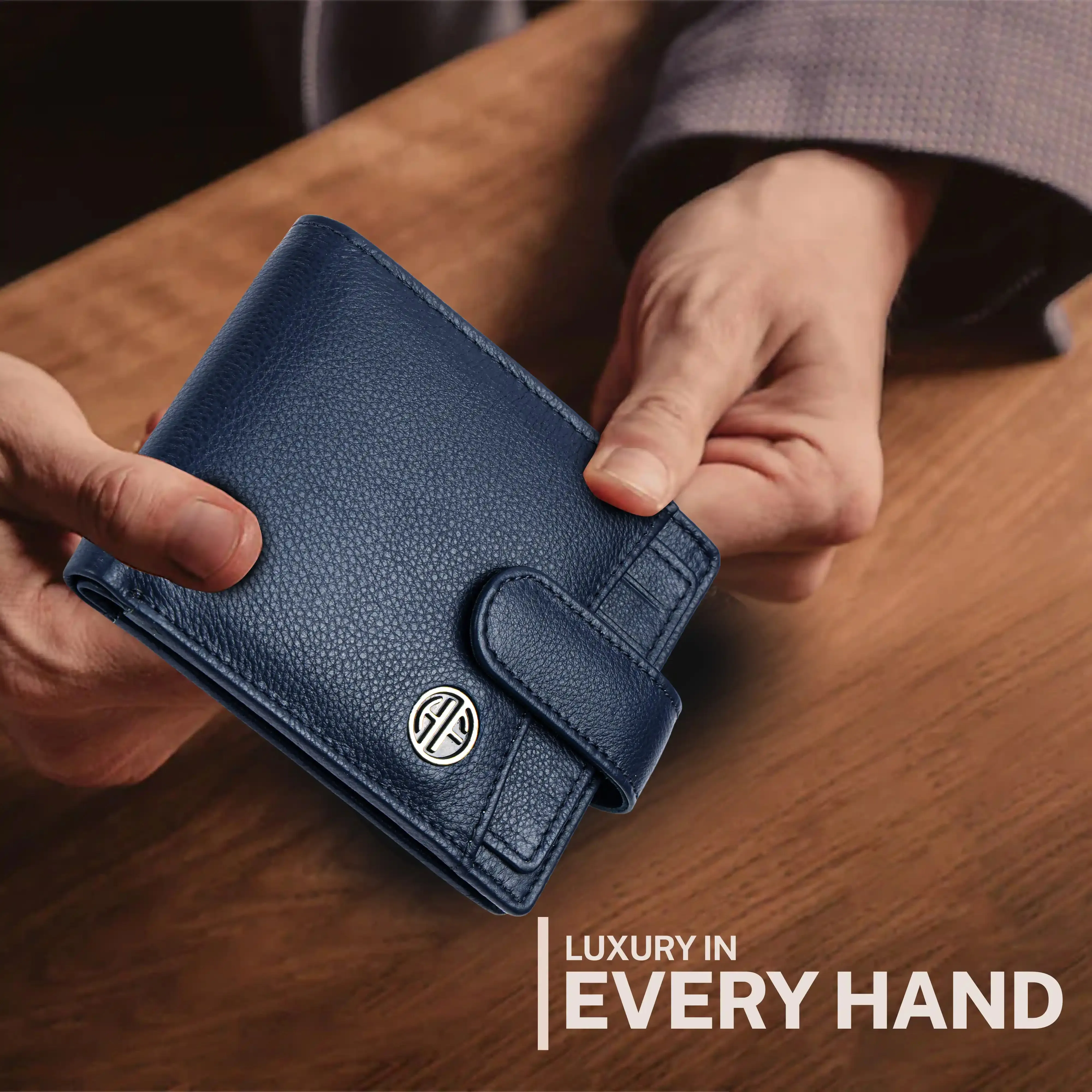 Men's Leather Wallet - 5 Card Slots, 2 Currency Pockets, RFID Protection - Perfect Gift for Valentine's, Father's Day, Birthdays