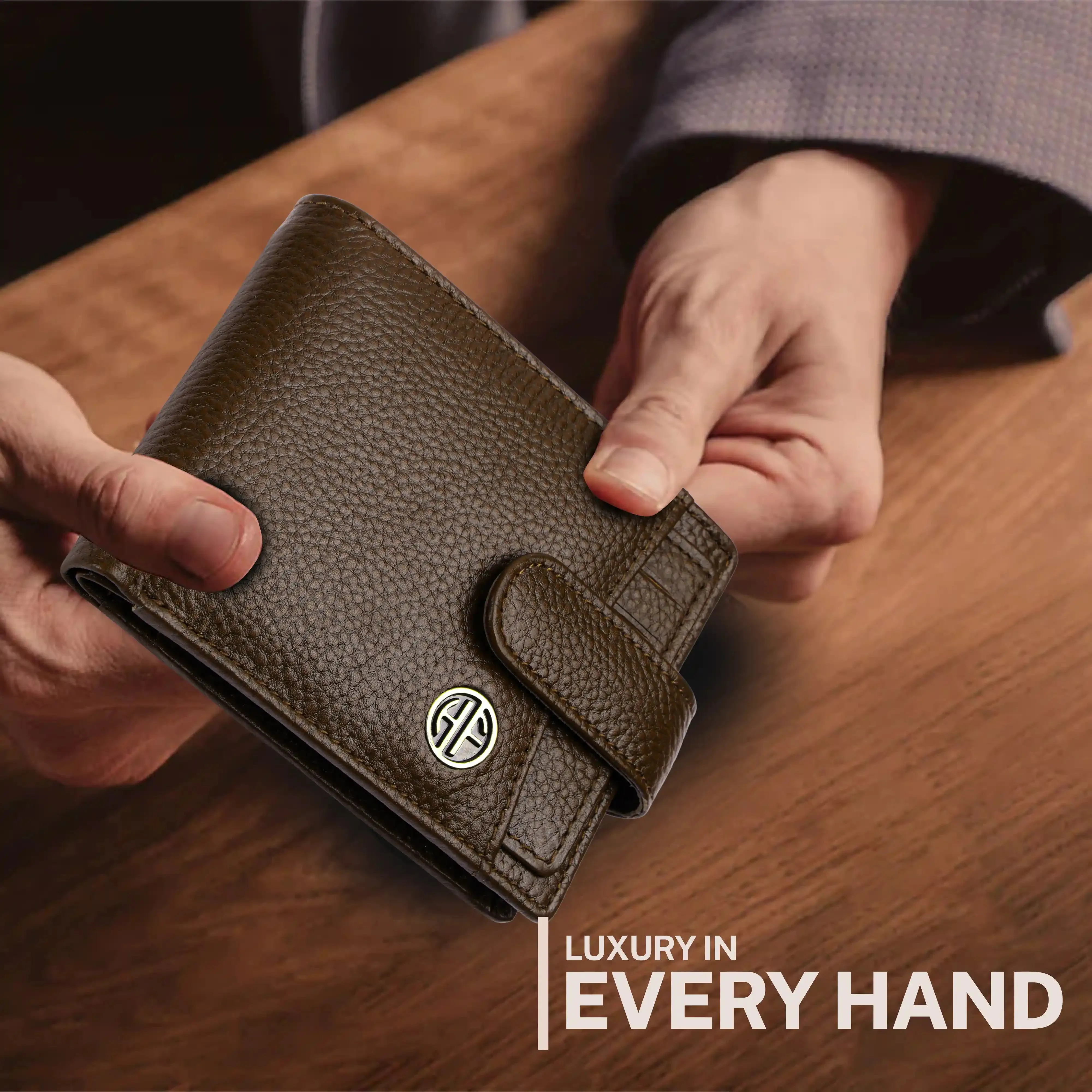 Men's Leather Wallet - 5 Card Slots, 2 Currency Pockets, RFID Protection - Perfect Gift for Valentine's, Father's Day, Birthdays