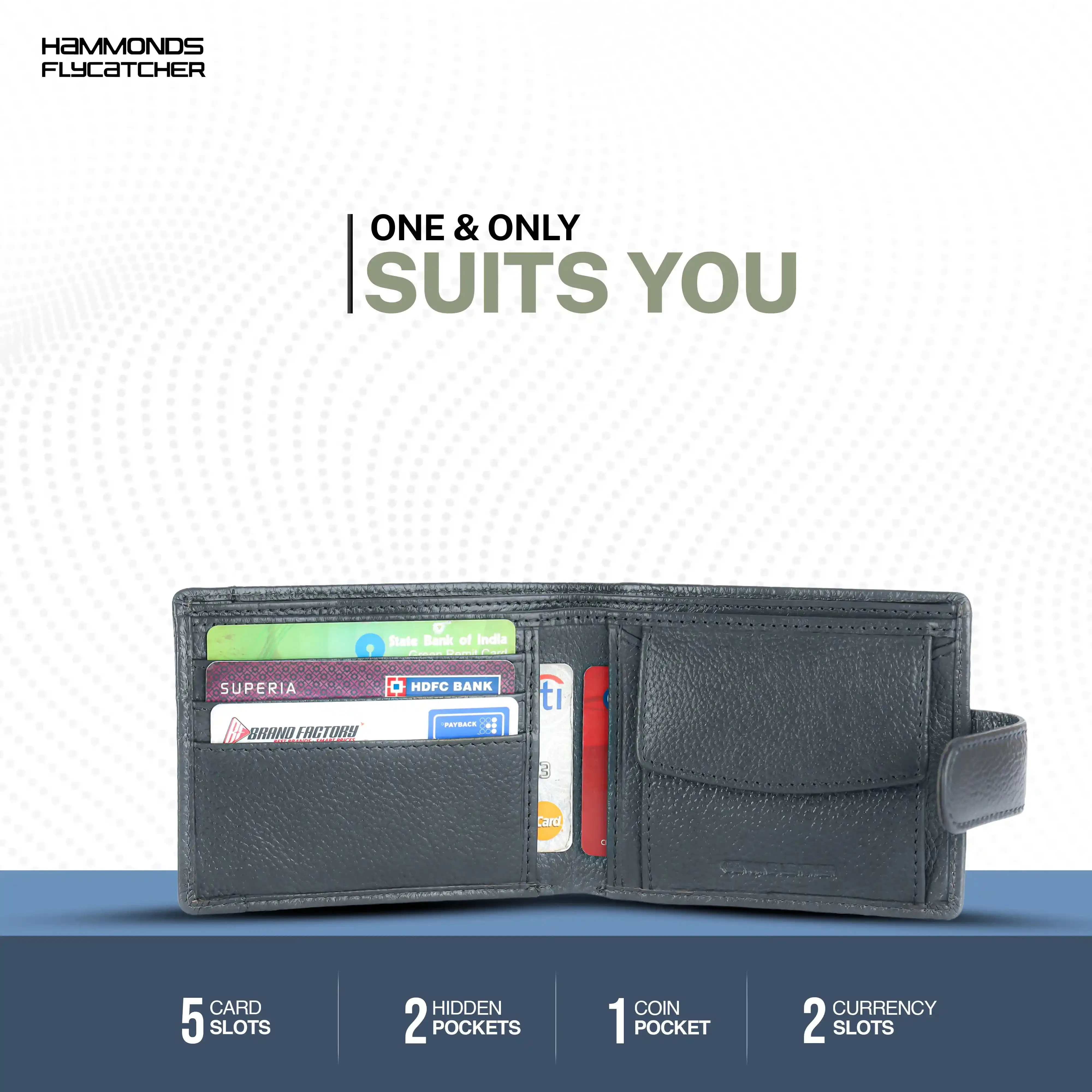 Men's Leather Wallet - 5 Card Slots, 2 Currency Pockets, RFID Protection - Perfect Gift for Valentine's, Father's Day, Birthdays