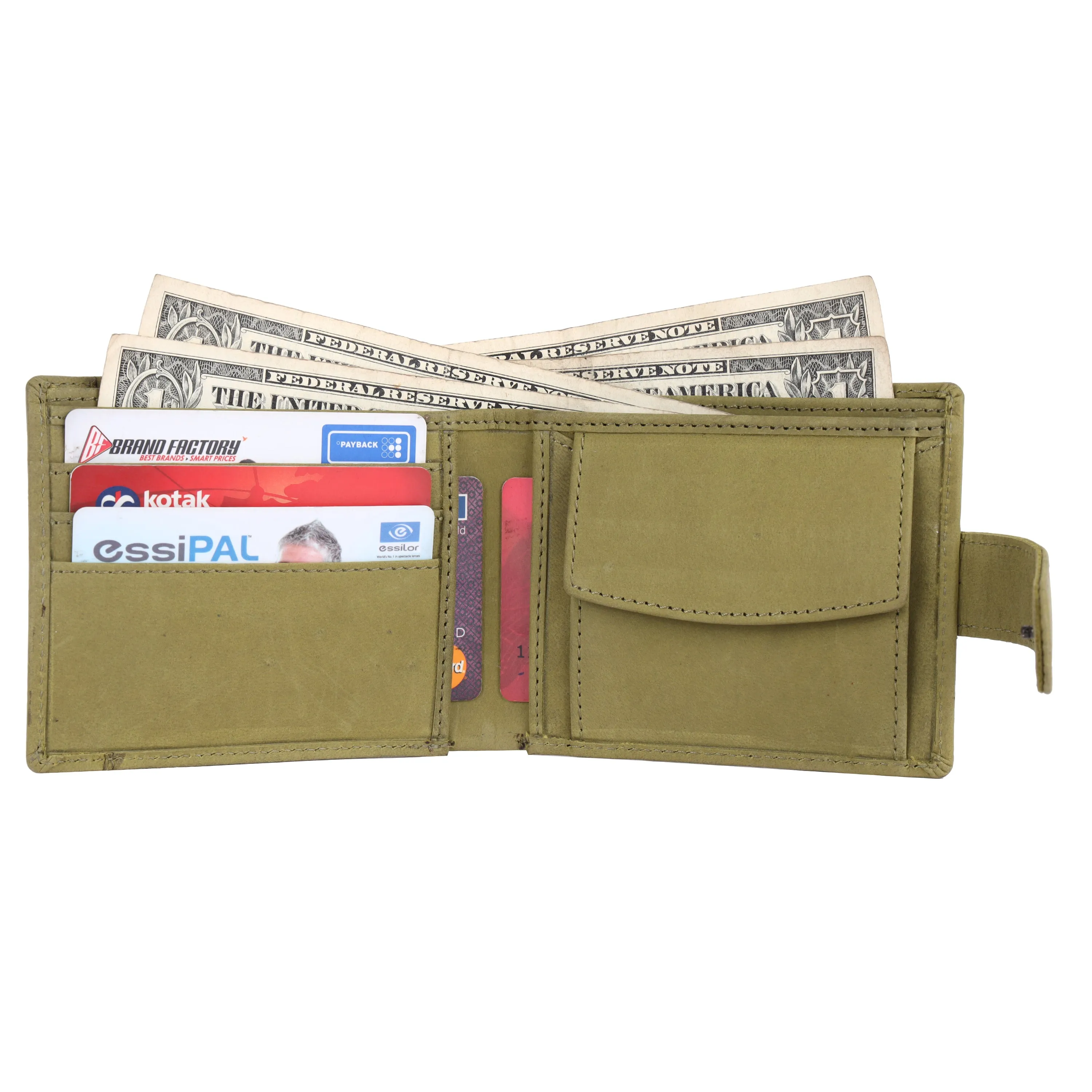 Men's Leather Wallet - 5 Card Slots, 2 Currency Pockets, RFID Protection - Perfect Gift for Valentine's, Father's Day, Birthdays