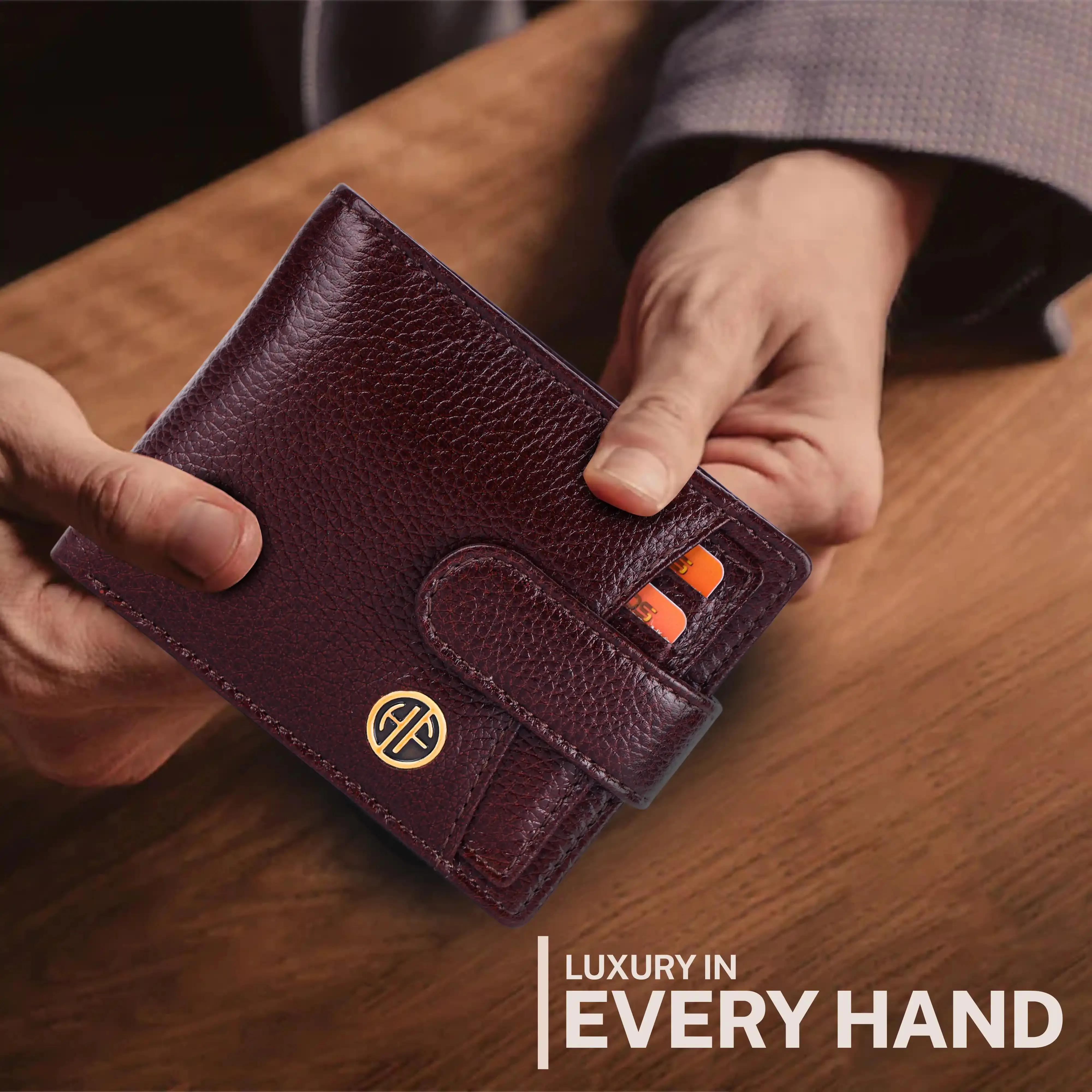 Men's Leather Wallet - 5 Card Slots, 2 Currency Pockets, RFID Protection - Perfect Gift for Valentine's, Father's Day, Birthdays