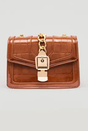 Mini Faux Alligator Handbag