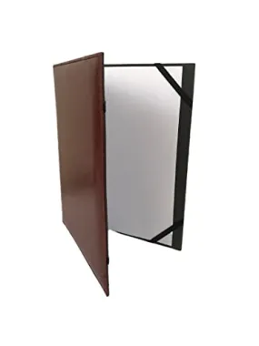 NJ OVERSEAS Leather Certificate Holder,Degree Folder,Diploma Cover Holds 8.5" X 11.5" Paper : Brown