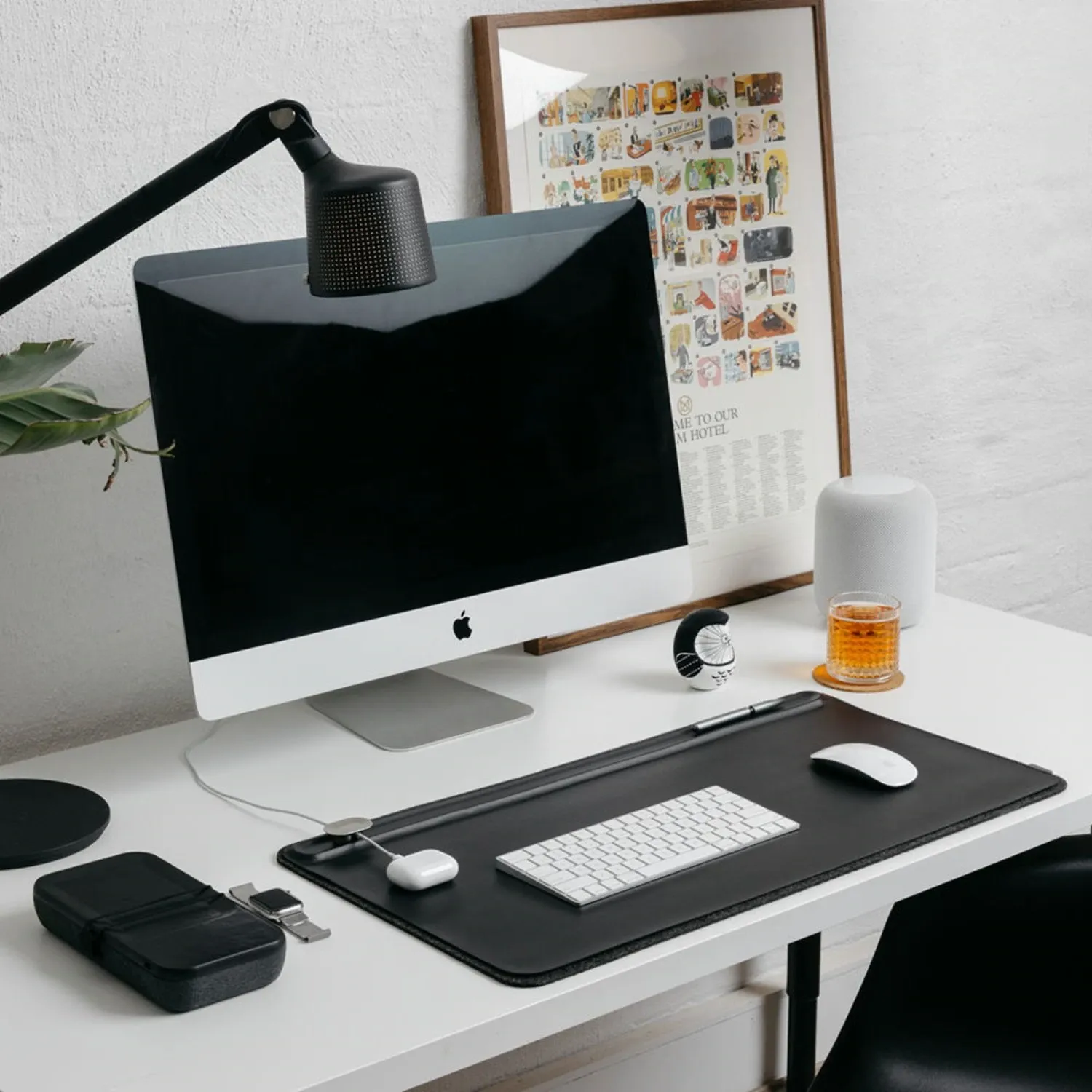 orbitkey | desk mat | black medium