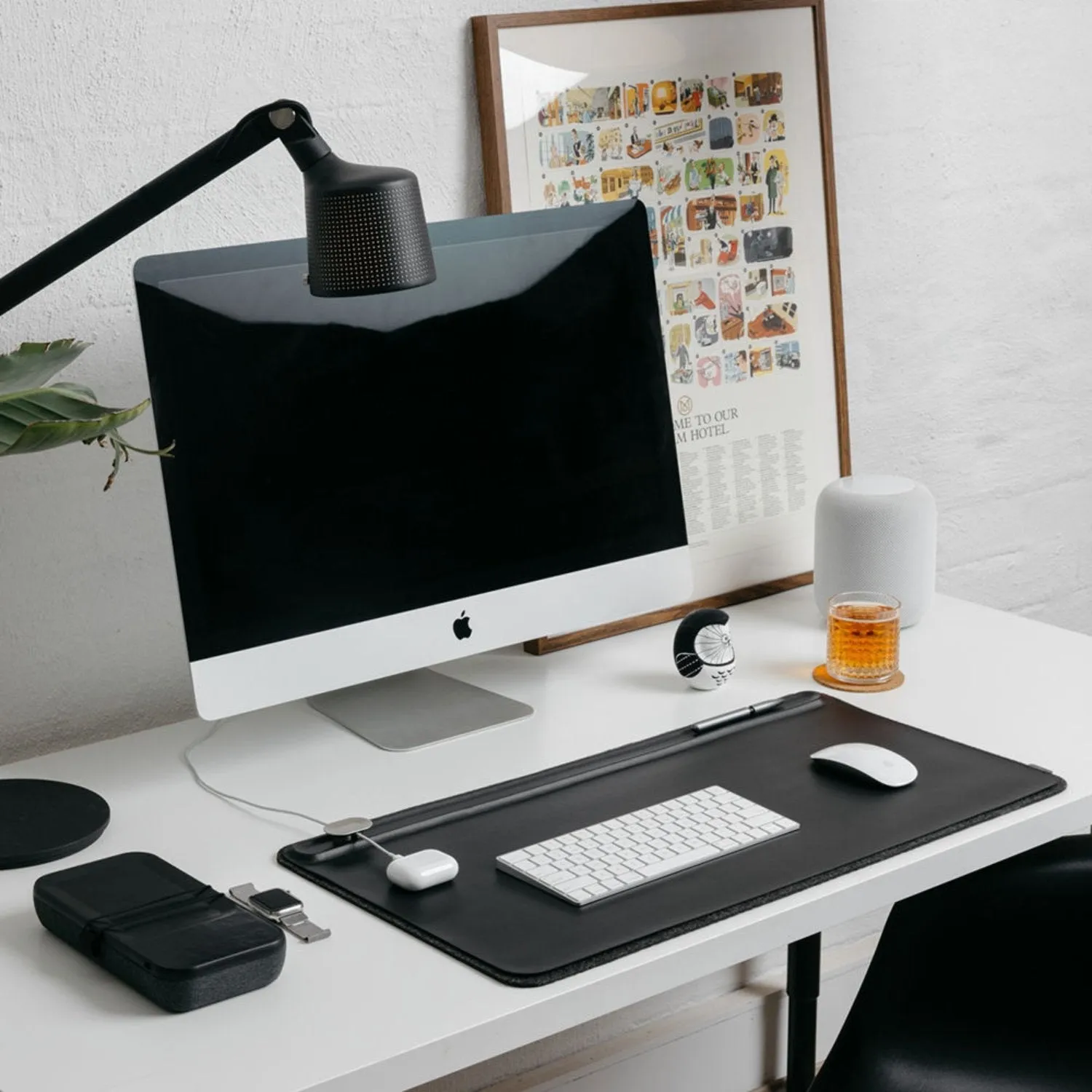 orbitkey | desk mat | black medium