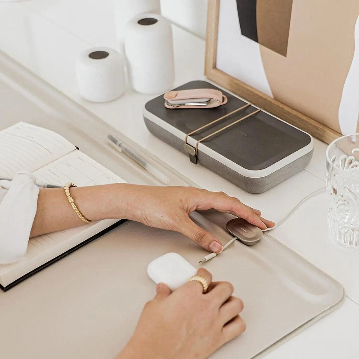 orbitkey | desk mat | stone grey large