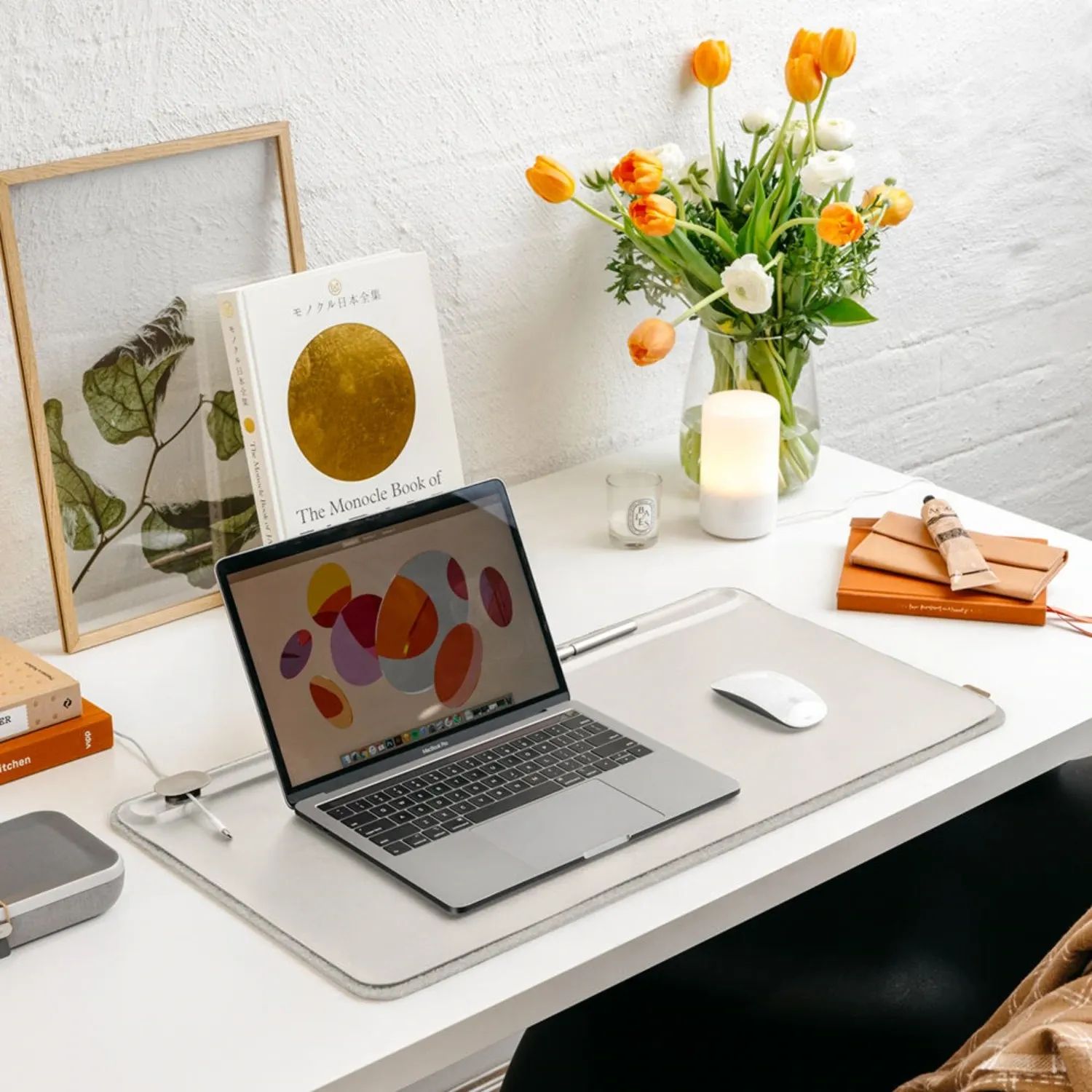 orbitkey | desk mat | stone grey medium