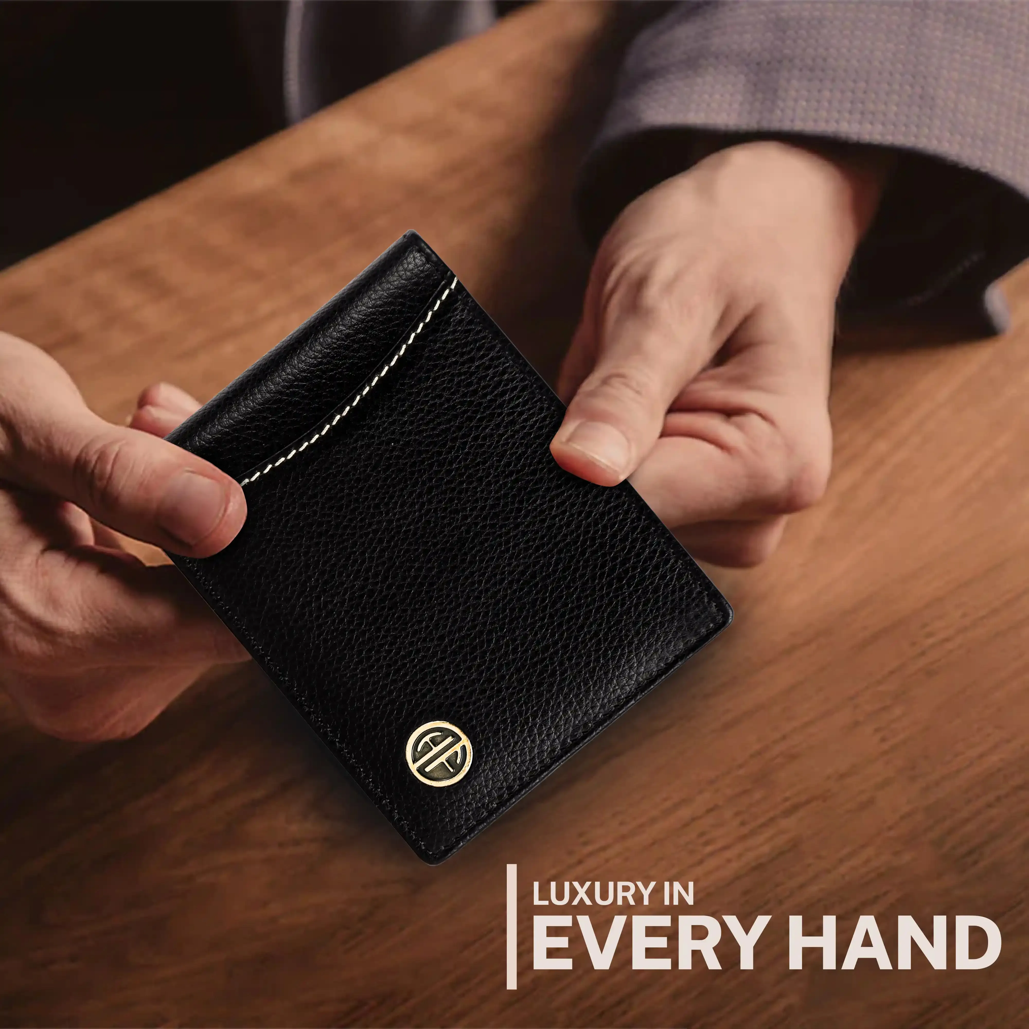 Pure Leather Wallet for Mens- RFID Protected Leather Wallet for Men with 6 ATM Card Slots
