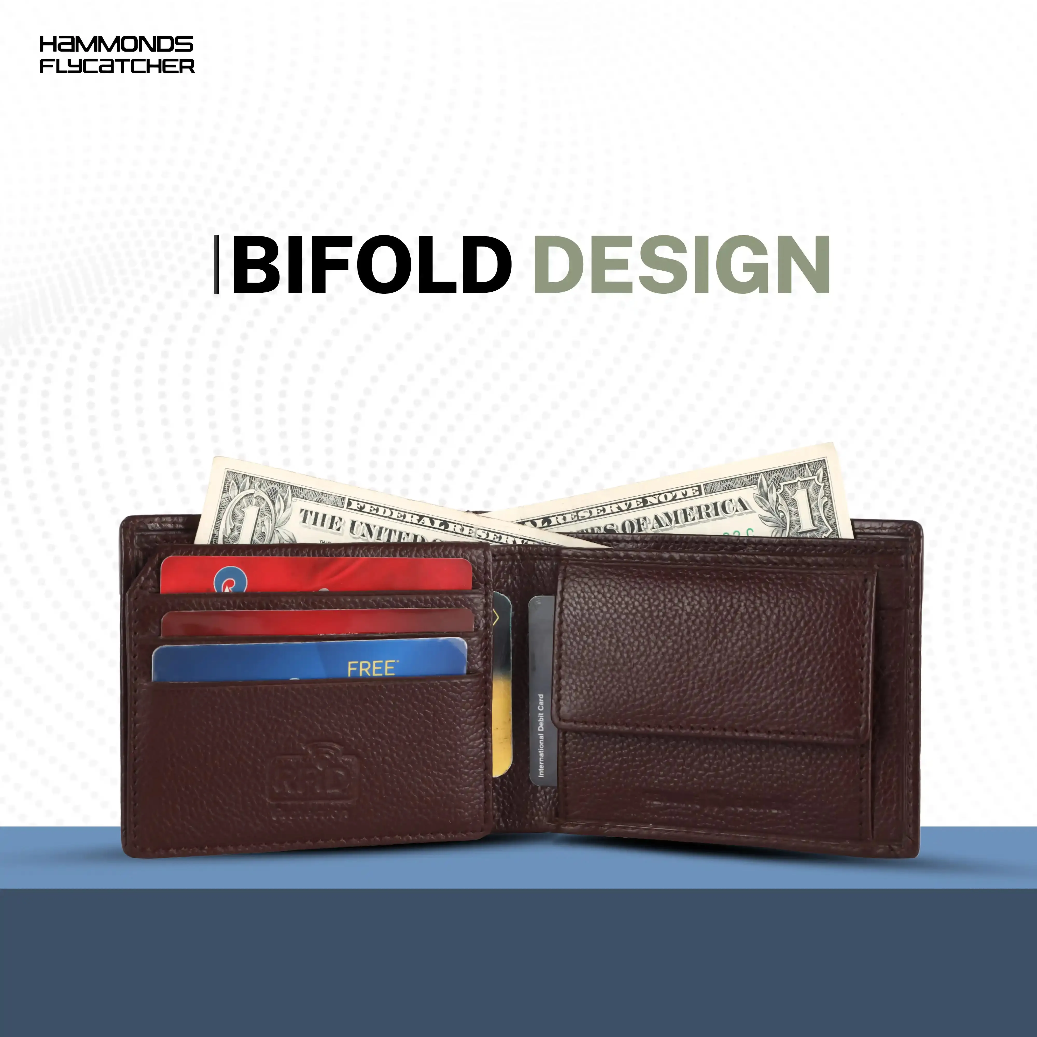 Pure Leather Wallet for Mens- RFID Protected Leather Wallet for Men with 6 ATM Card Slots