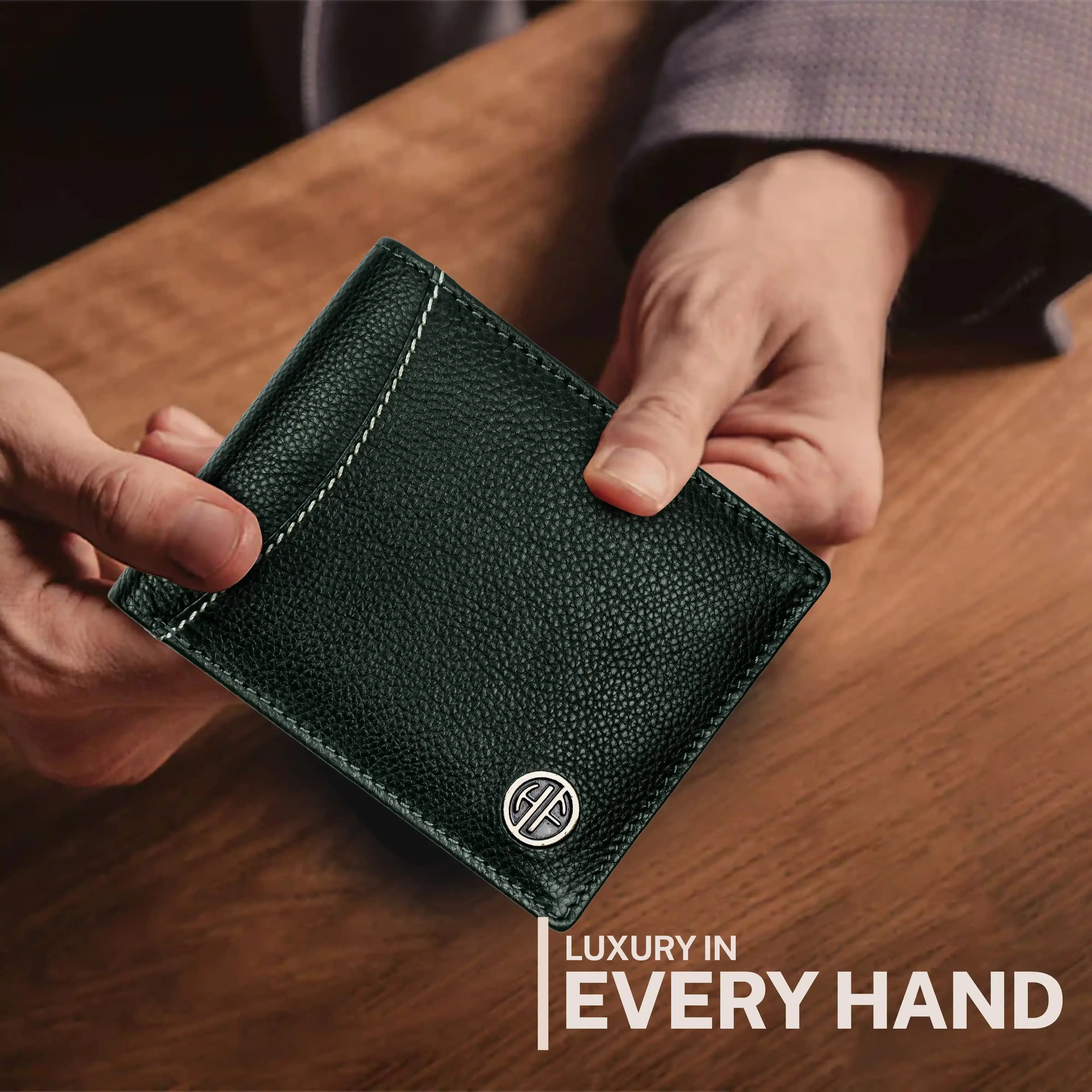 Pure Leather Wallet for Mens- RFID Protected Leather Wallet for Men with 6 ATM Card Slots