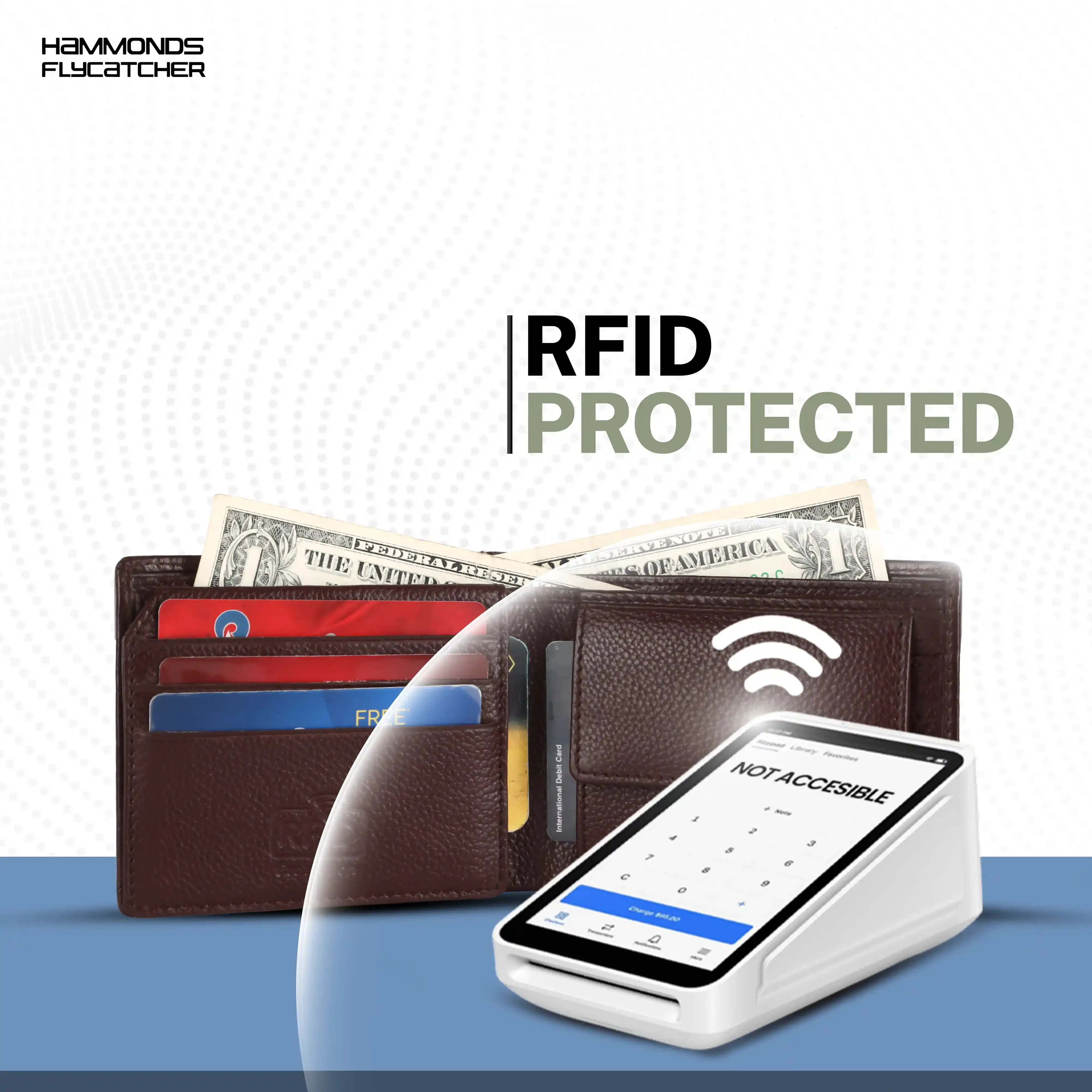 Pure Leather Wallet for Mens- RFID Protected Leather Wallet for Men with 6 ATM Card Slots