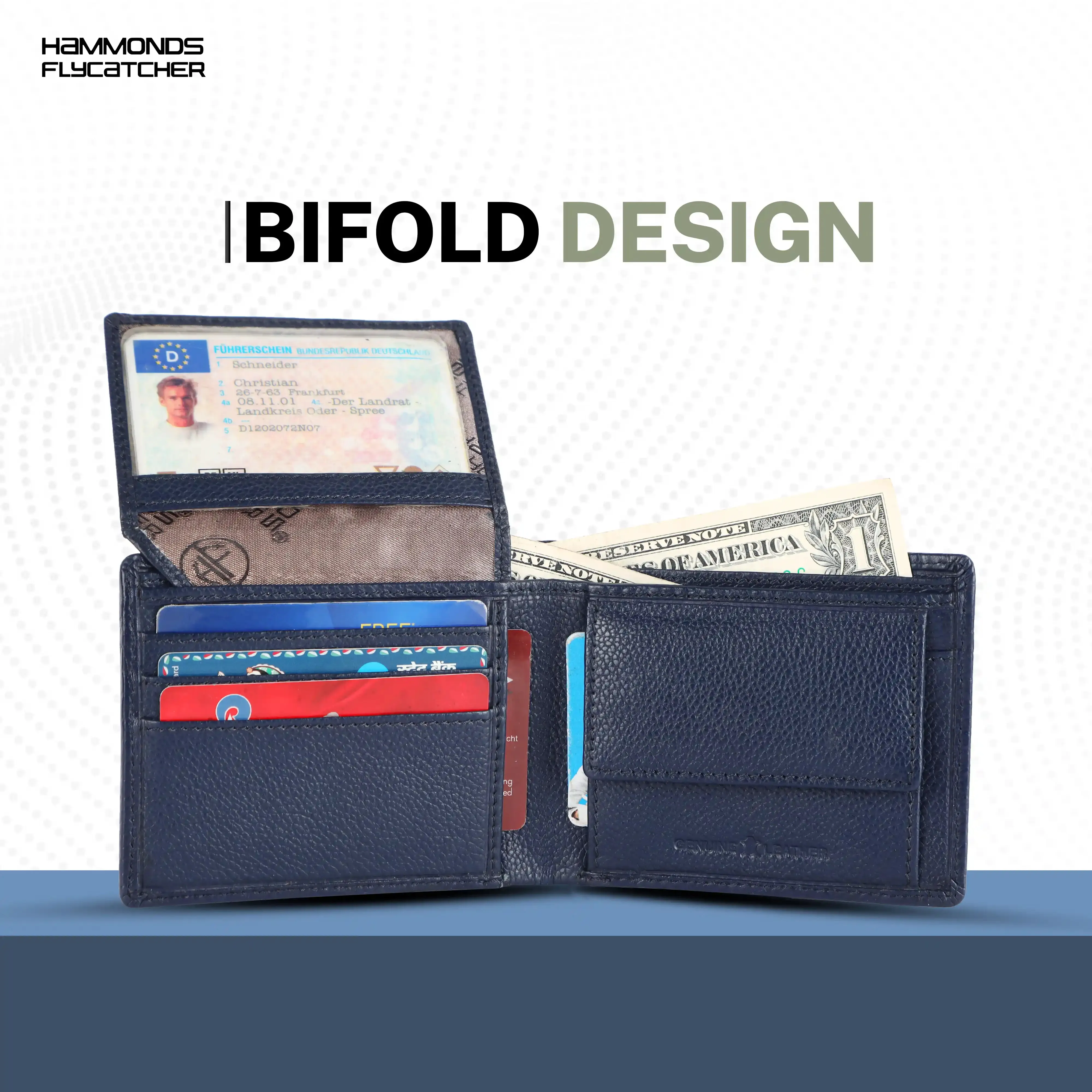 Pure Leather Wallet for Mens- RFID Protected Leather Wallet for Men with 6 ATM Card Slots